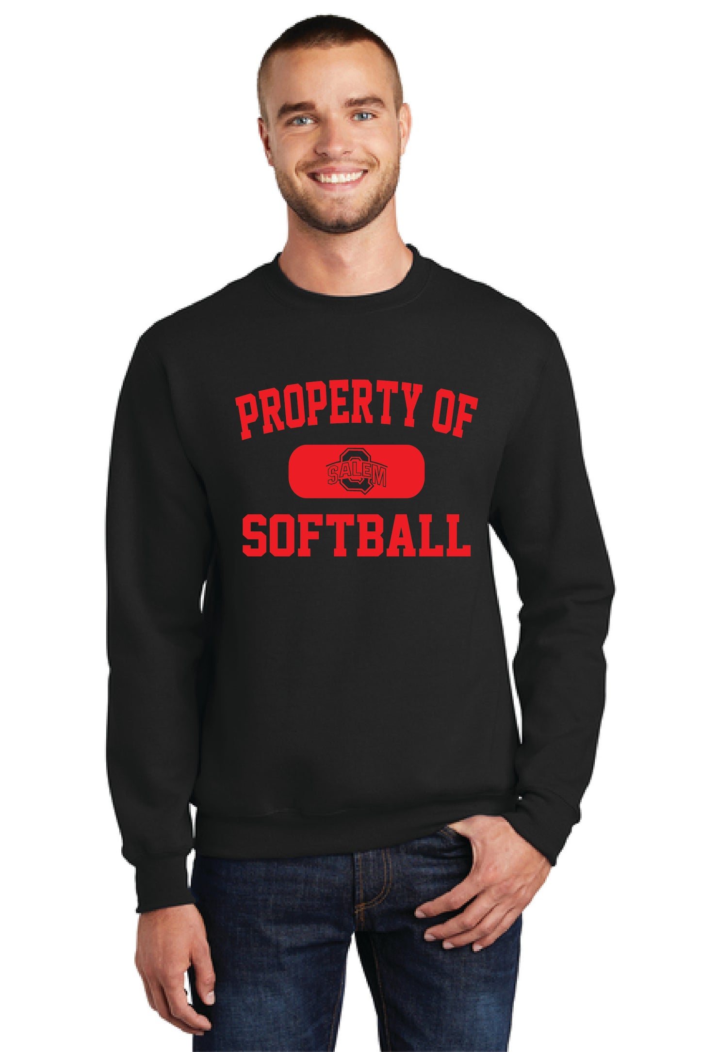 SALEM QUAKERS SOFTBALL Port & Company® Core Fleece Crewneck Sweatshirt 5