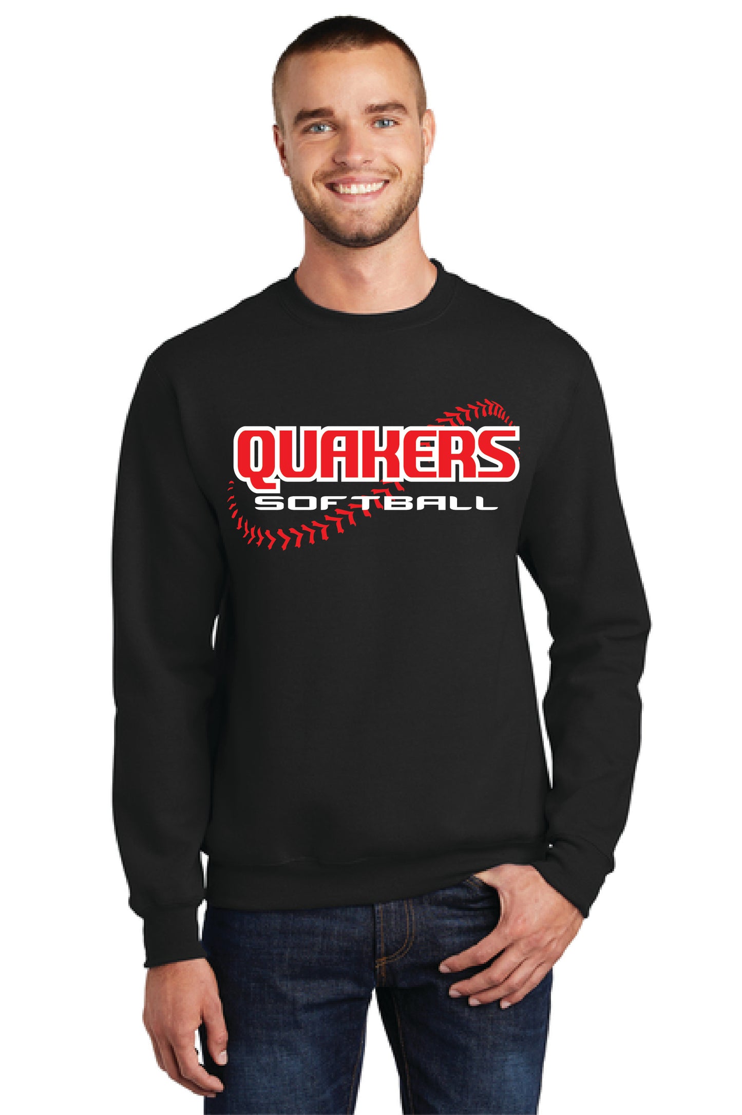 SALEM QUAKERS SOFTBALL Port & Company® Core Fleece Crewneck Sweatshirt 2