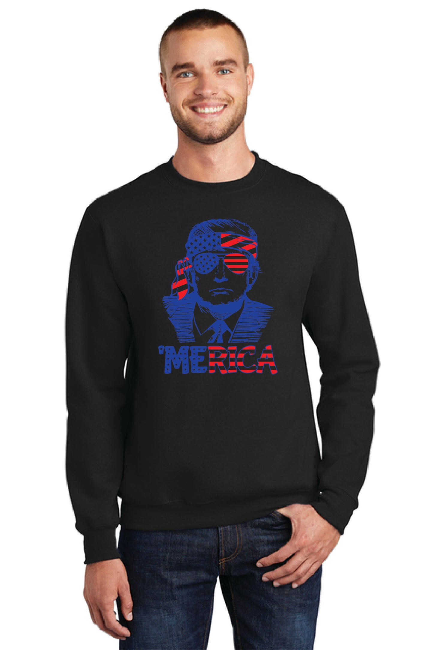 MERICA PC78 Port & Company® Core Fleece Crewneck Sweatshirt 10
