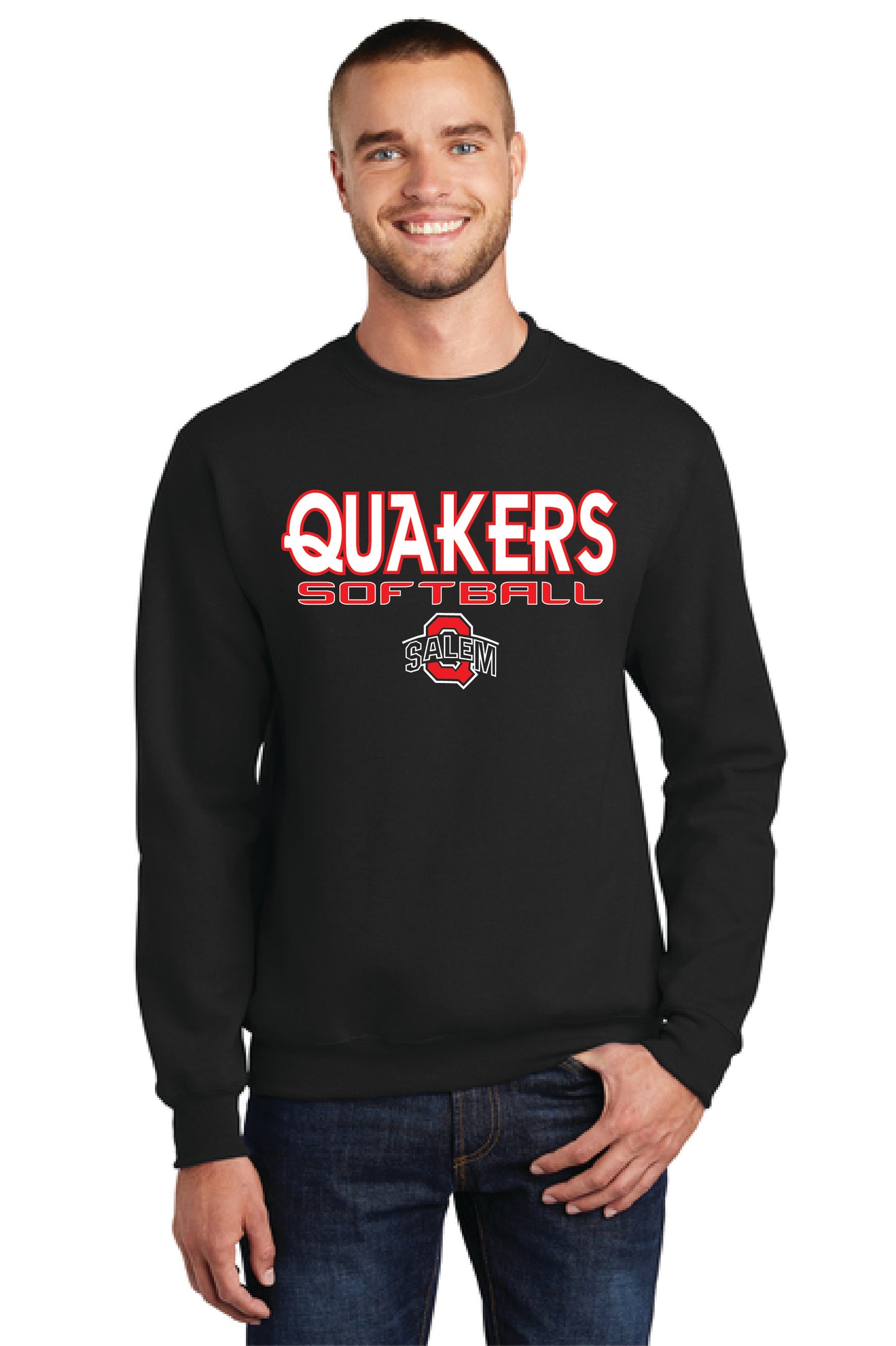 SALEM QUAKERS SOFTBALL Port & Company® Core Fleece Crewneck Sweatshirt 6