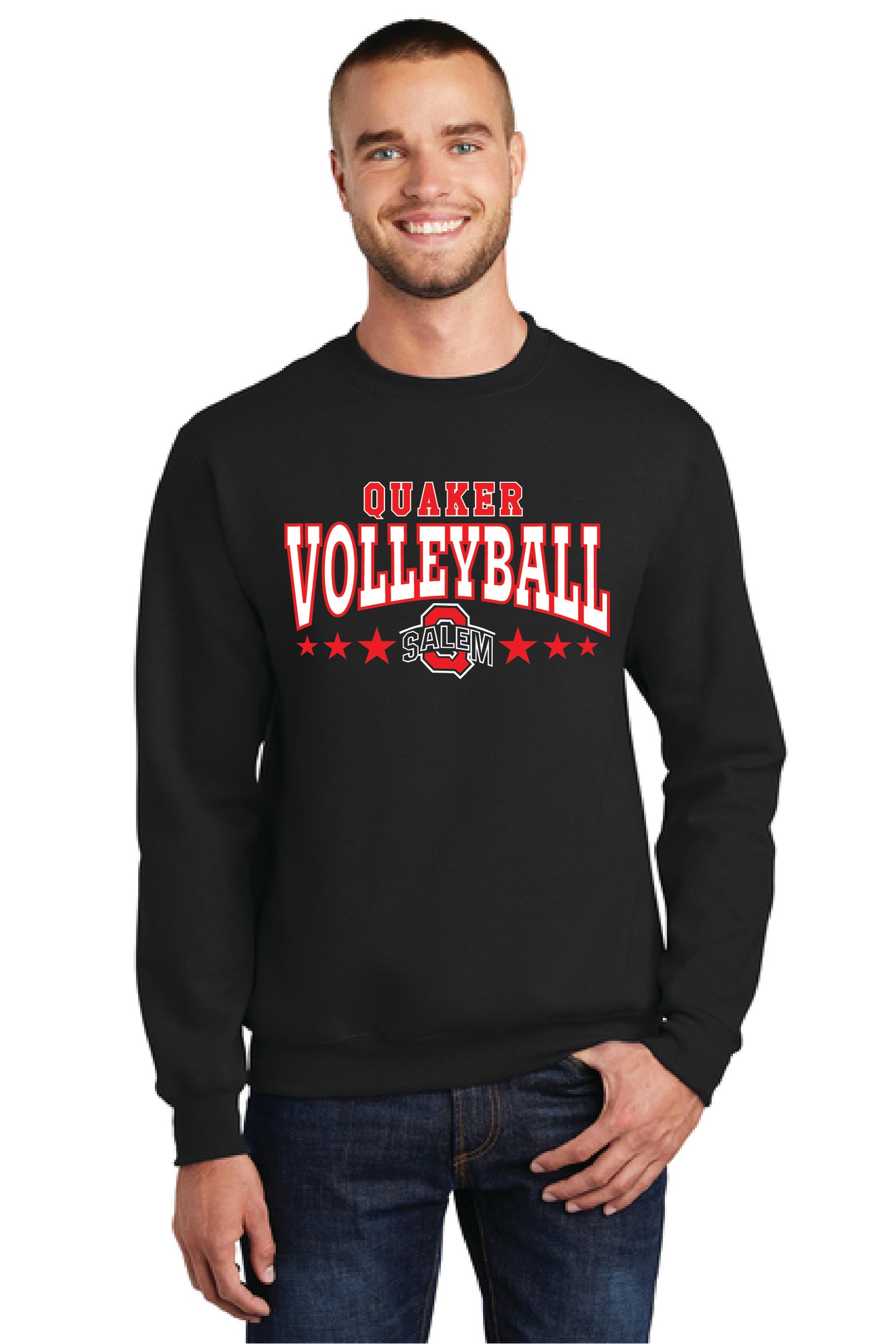 SALEM QUAKERS VOLLEYBALL Port & Company® Core Fleece Crewneck Sweatshirt 1