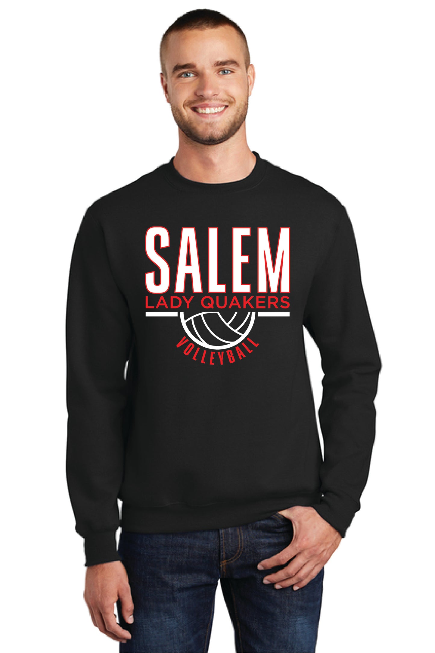 SALEM QUAKERS VOLLEYBALL Port & Company® Core Fleece Crewneck Sweatshirt 2