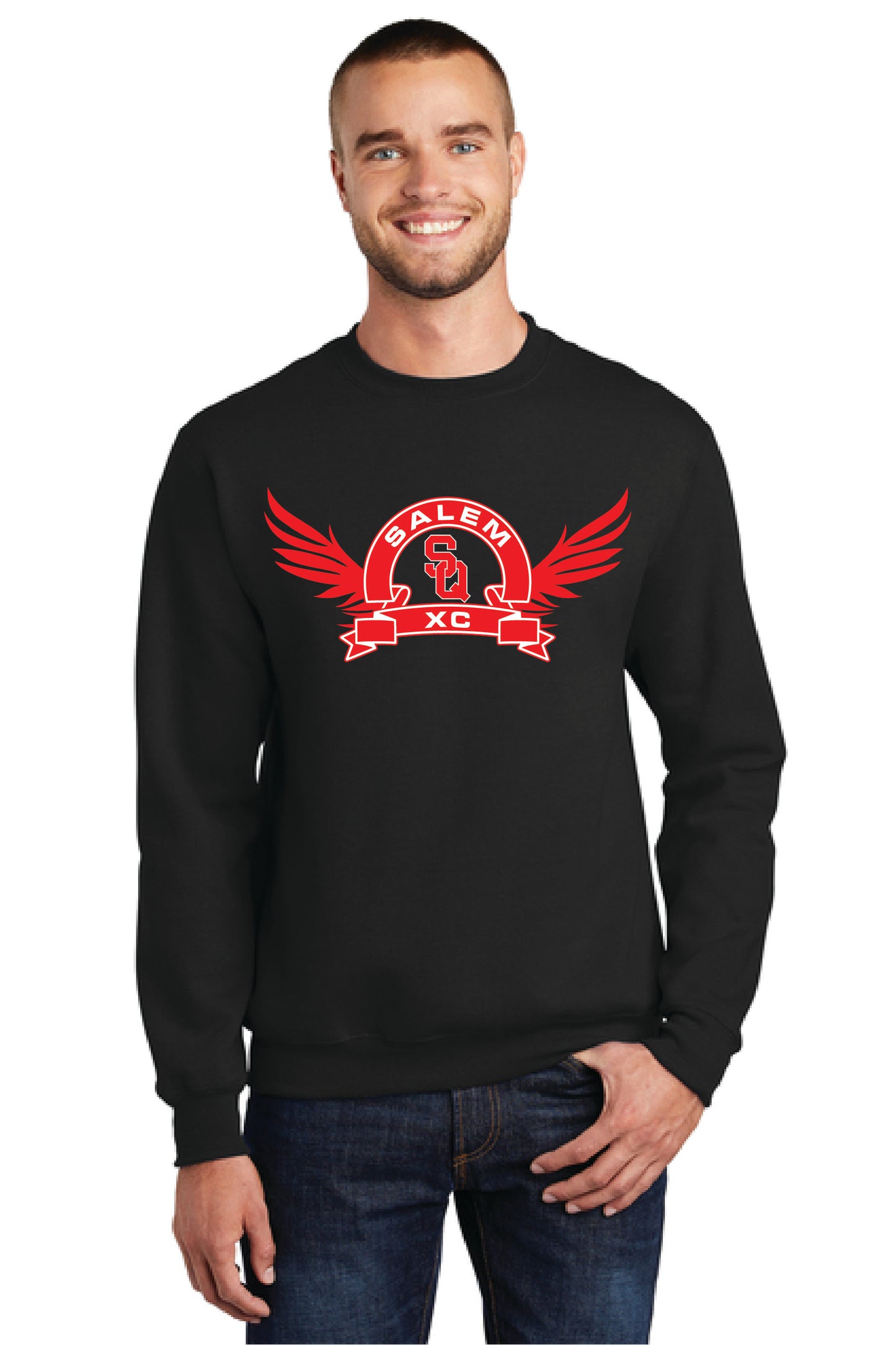 SALEM QUAKERS CROSS COUNTRY PC78 Port & Company® Core Fleece Crewneck Sweatshirt 4
