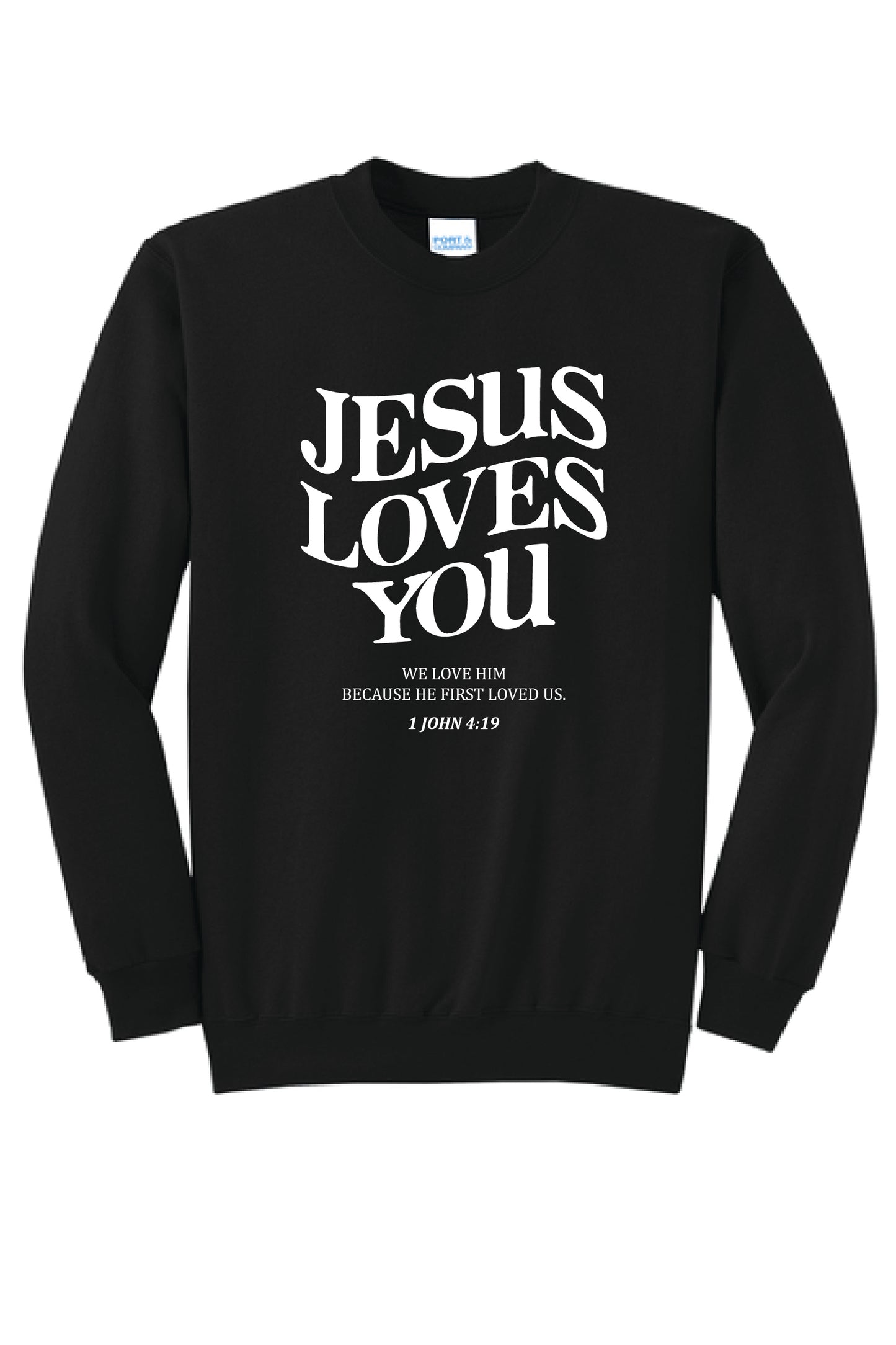 JESUS LOVES YOU PC78 Port & Company® Core Fleece Crewneck Sweatshirt KK-15