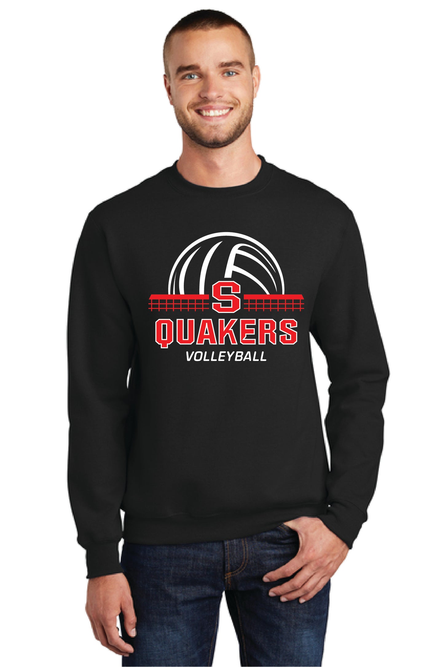 SALEM QUAKERS VOLLEYBALL Port & Company® Core Fleece Crewneck Sweatshirt 3