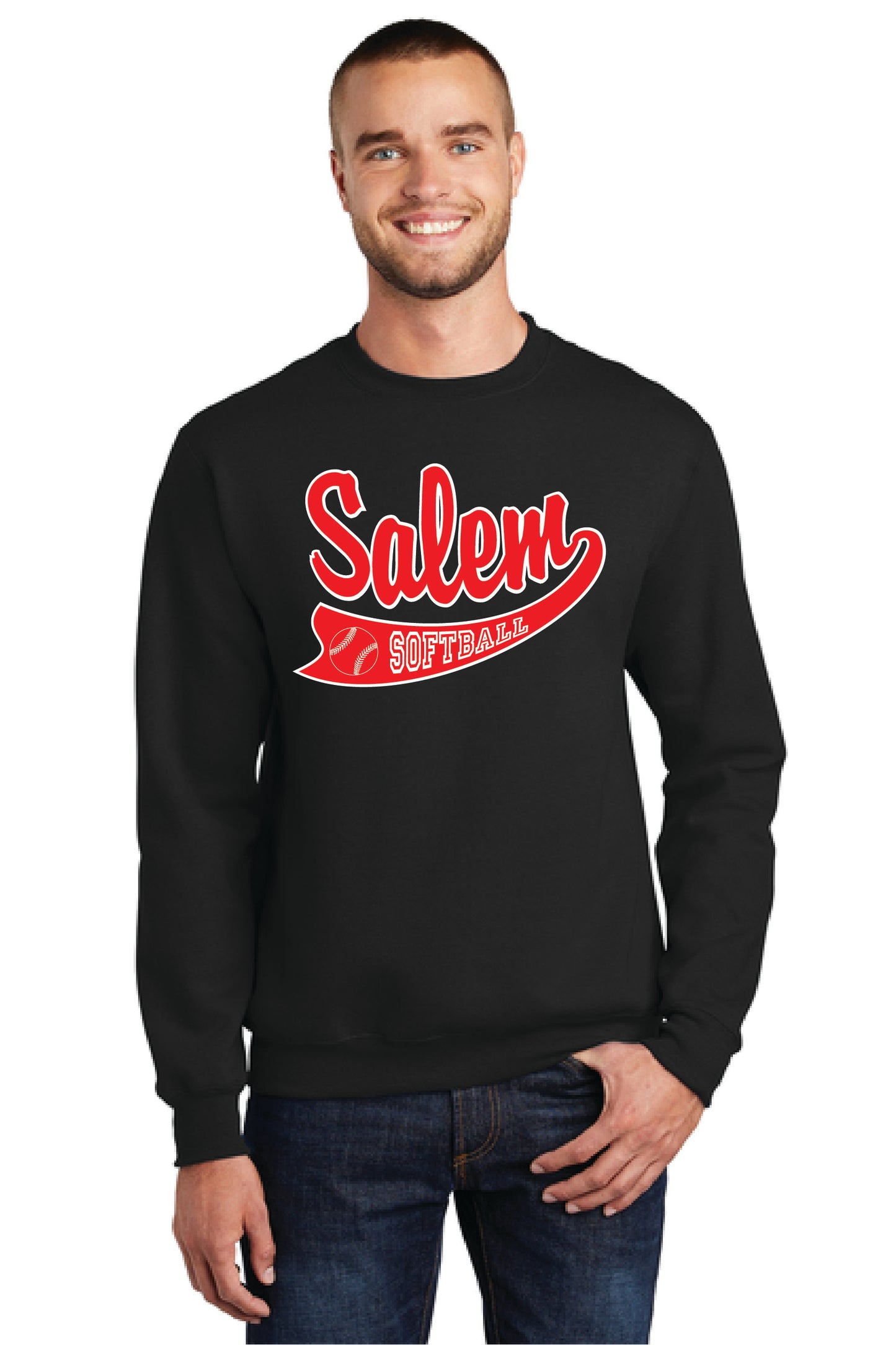 SALEM QUAKERS SOFTBALL Port & Company® Core Fleece Crewneck Sweatshirt 8