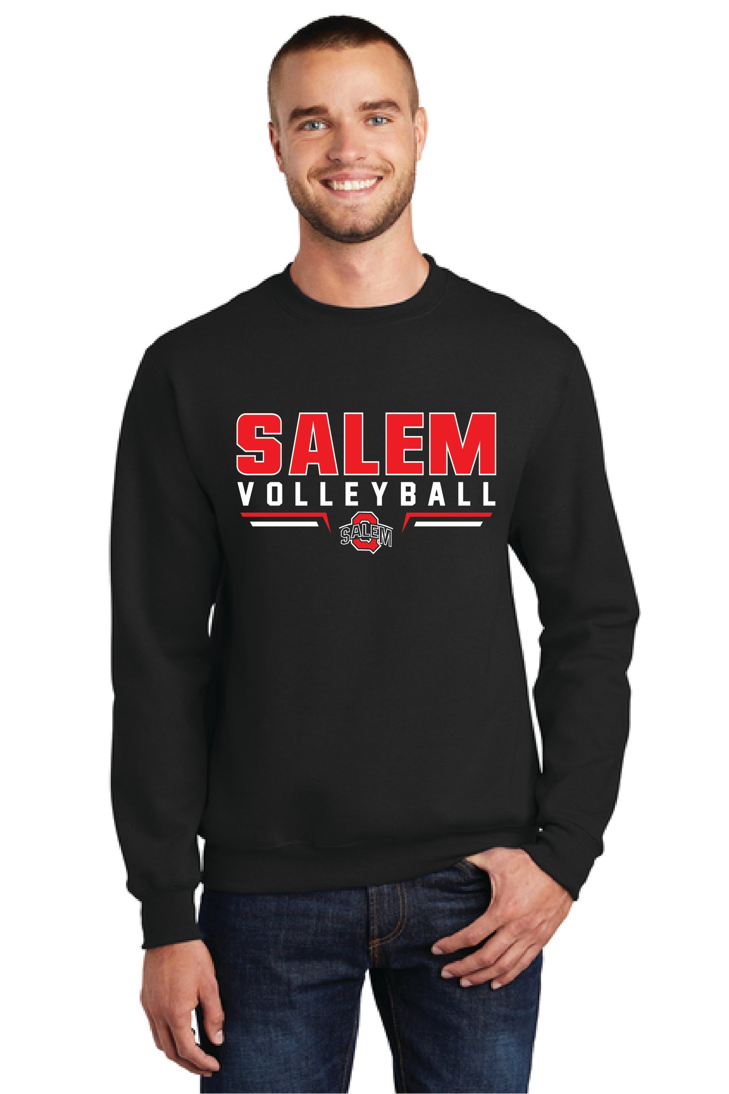 SALEM QUAKERS VOLLEYBALL Port & Company® Core Fleece Crewneck Sweatshirt 6