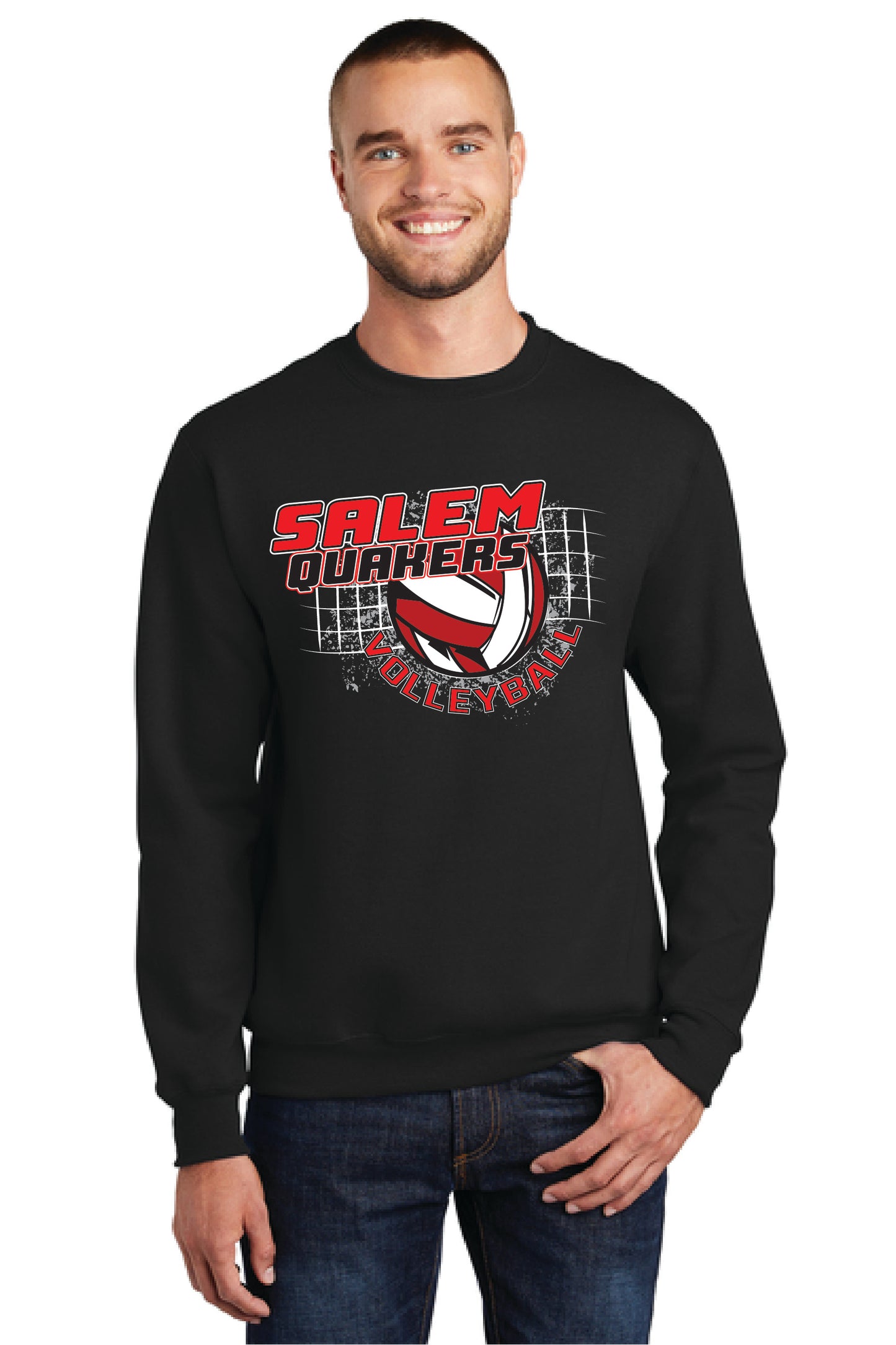 SALEM QUAKERS VOLLEYBALL Port & Company® Core Fleece Crewneck Sweatshirt 7