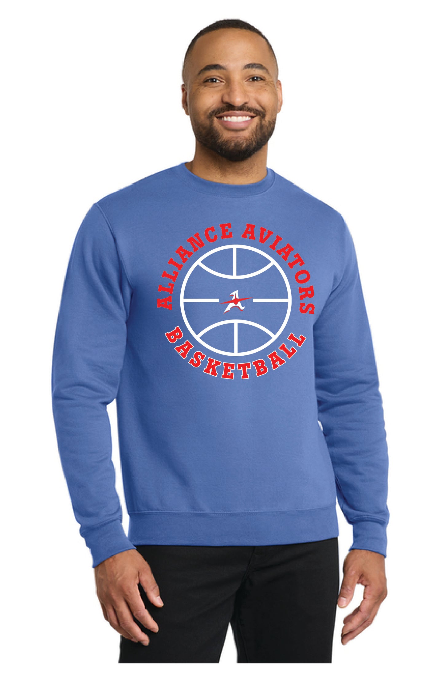 ALLIANCE AVIATORS Basketball PC78 Port & Company® Core Fleece Crewneck Sweatshirt 9