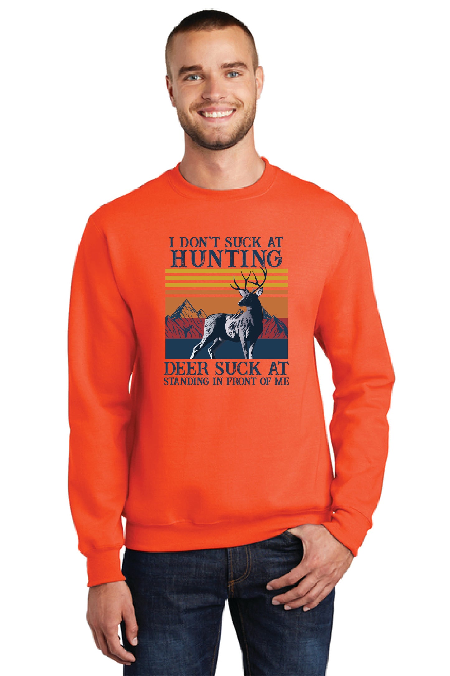 I DONT SUCK AT HUNTING PC78 Port & Company® Core Fleece Crewneck Sweatshirt 2