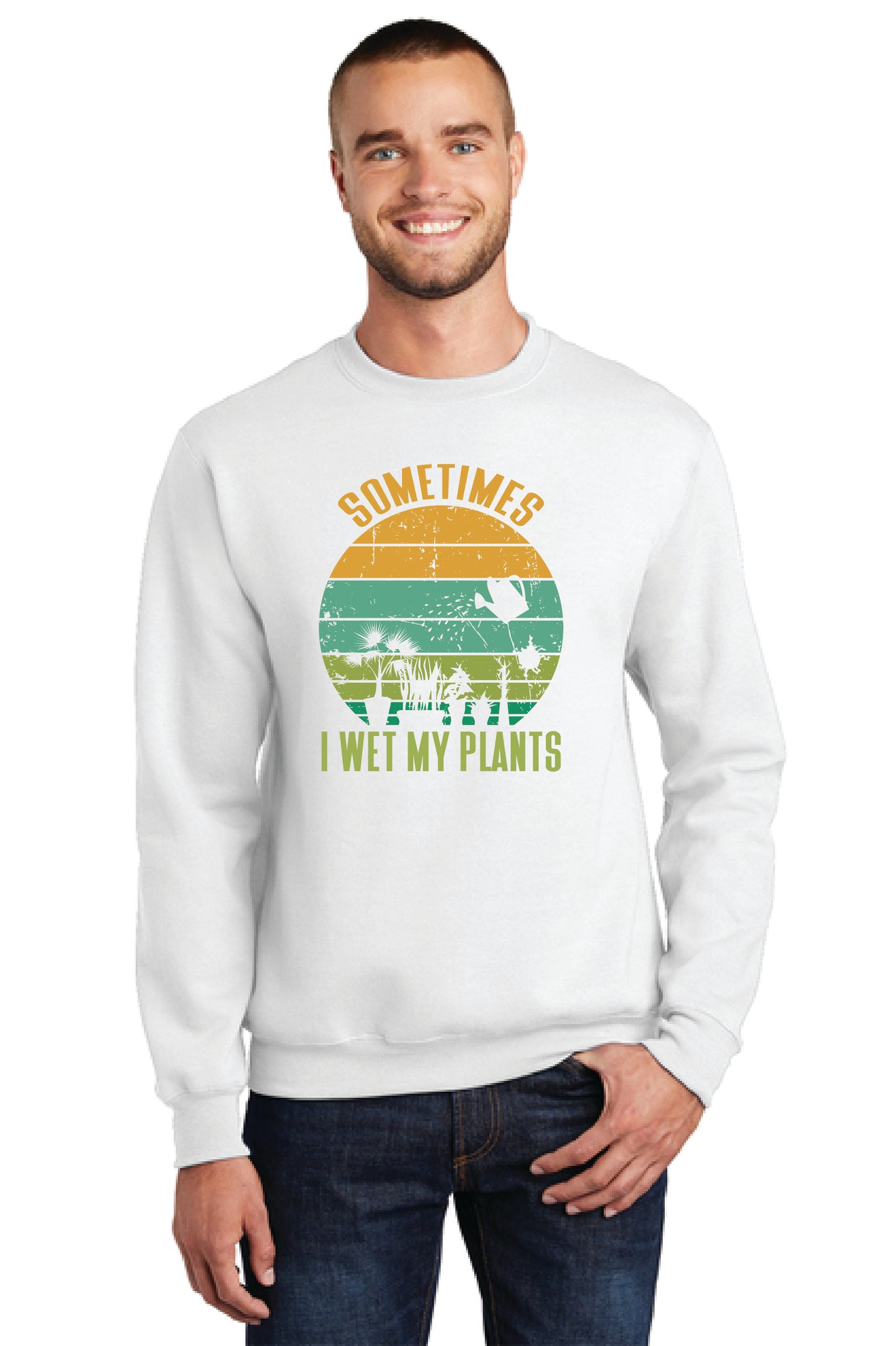 SOMETIMES I WET MY PLANTS PC78 Port & Company® Core Fleece Crewneck Sweatshirt 2