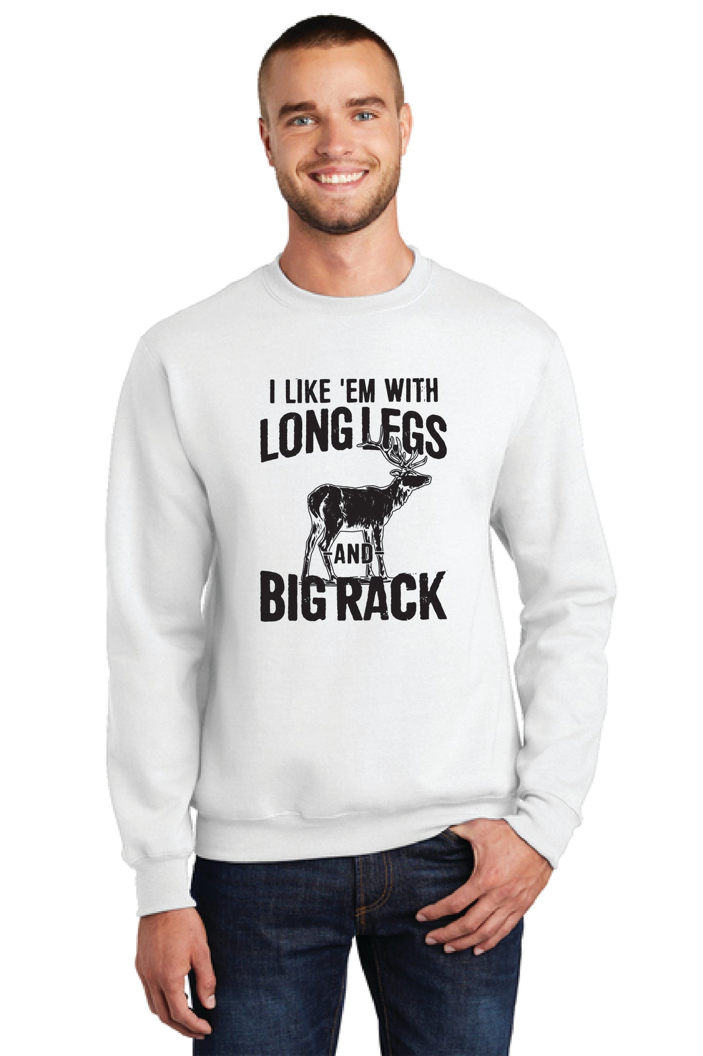 LONG LEGS BIG RACK PC78 Port & Company® Core Fleece Crewneck Sweatshirt 1