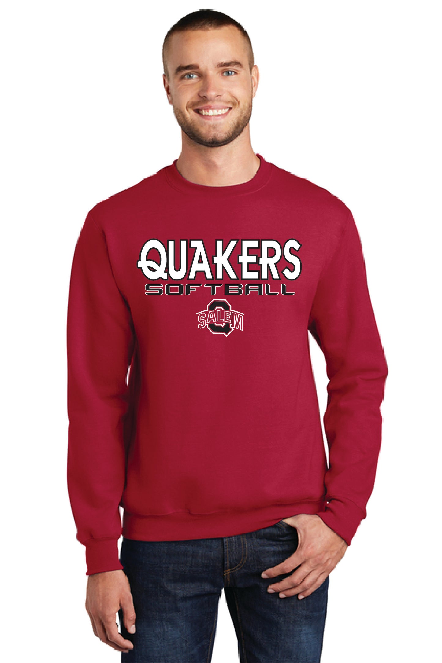SALEM QUAKERS SOFTBALL Port & Company® Core Fleece Crewneck Sweatshirt 6