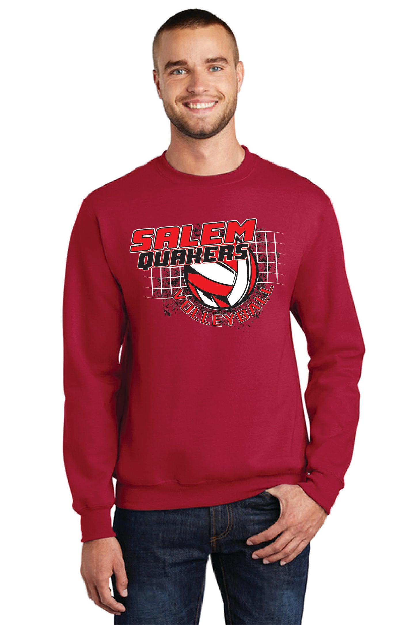 SALEM QUAKERS VOLLEYBALL Port & Company® Core Fleece Crewneck Sweatshirt 7