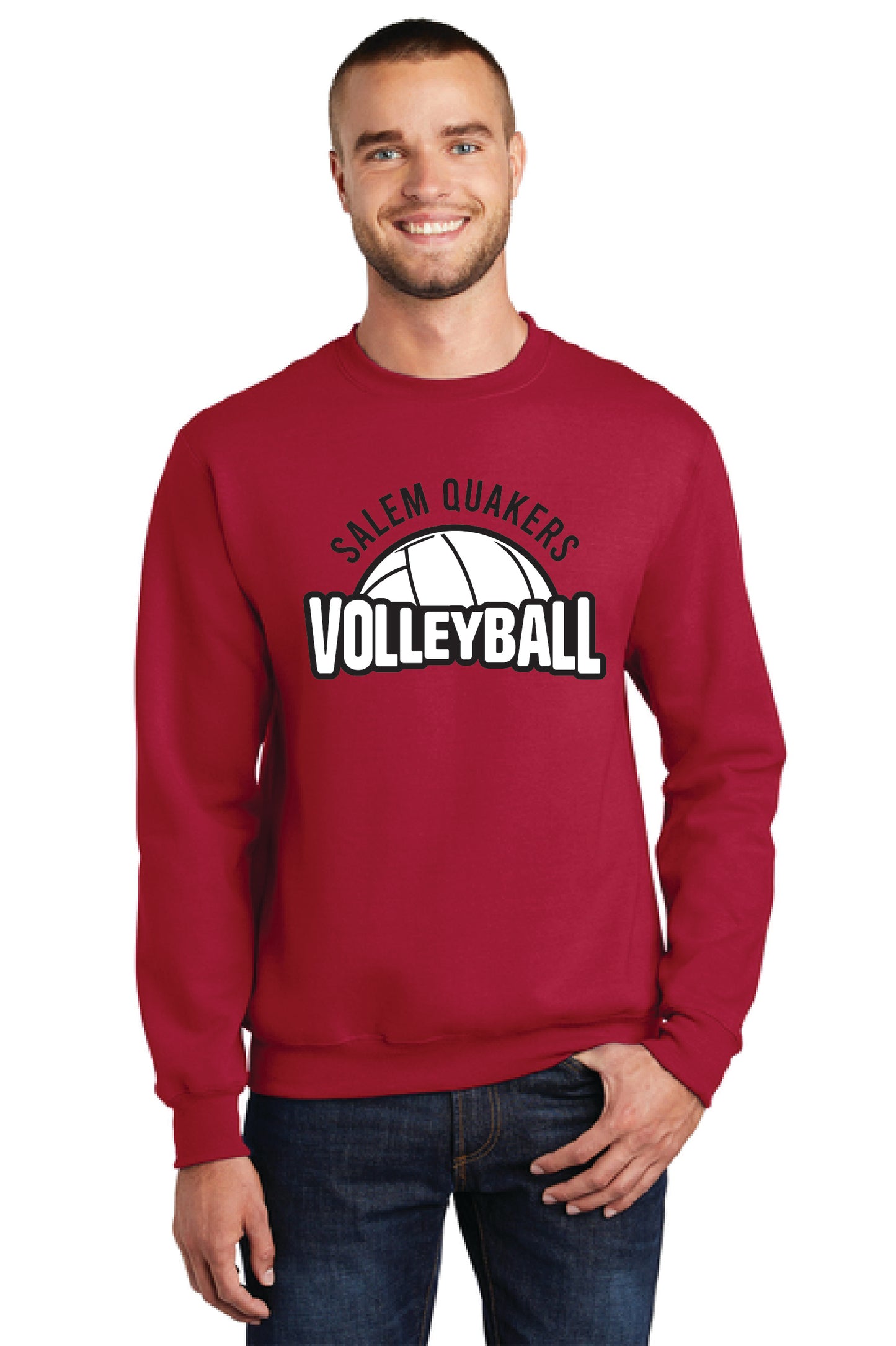 SALEM QUAKERS VOLLEYBALL Port & Company® Core Fleece Crewneck Sweatshirt 8