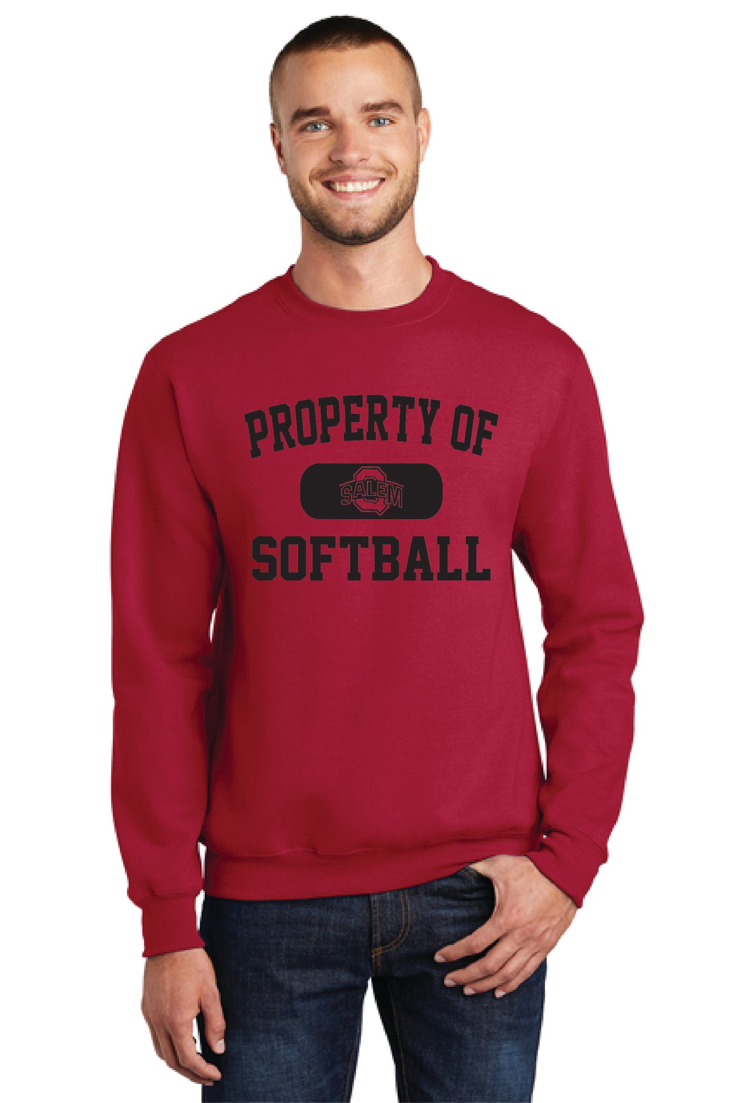 SALEM QUAKERS SOFTBALL Port & Company® Core Fleece Crewneck Sweatshirt 5