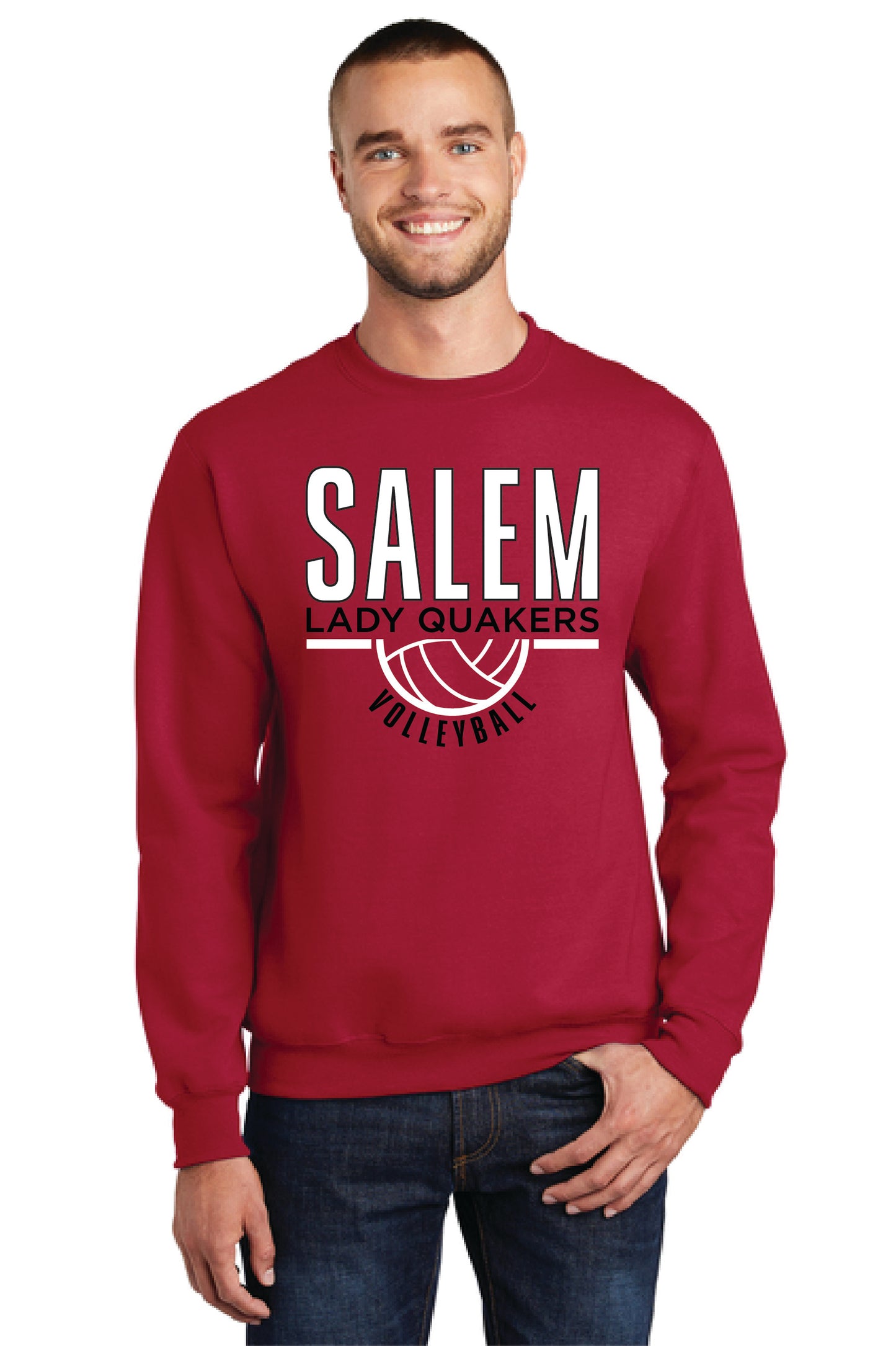 SALEM QUAKERS VOLLEYBALL Port & Company® Core Fleece Crewneck Sweatshirt 2