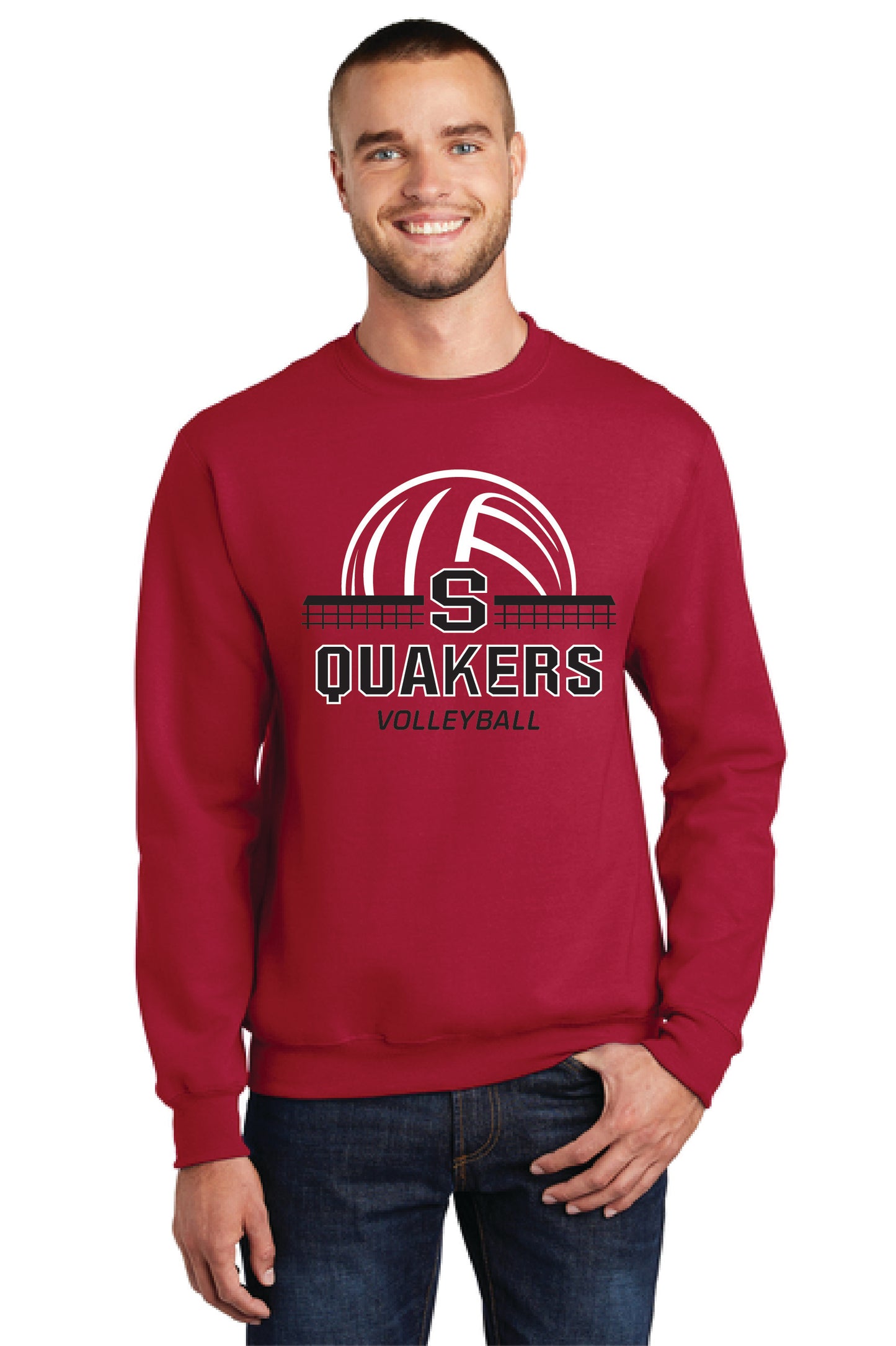 SALEM QUAKERS VOLLEYBALL Port & Company® Core Fleece Crewneck Sweatshirt 3