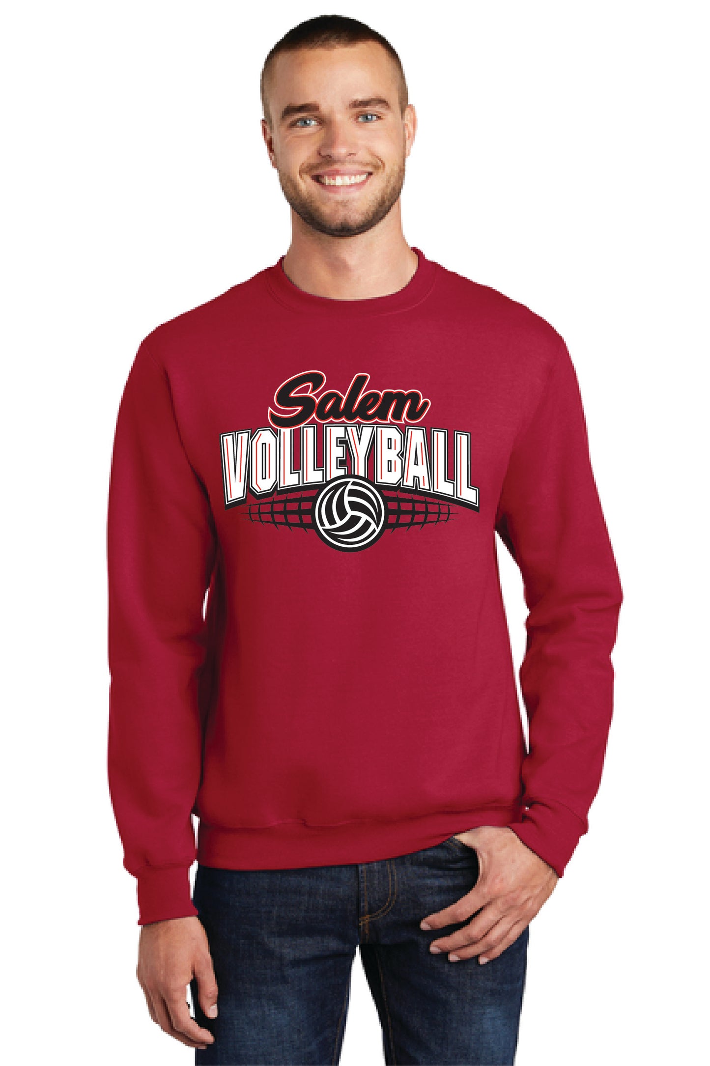 SALEM QUAKERS VOLLEYBALL Port & Company® Core Fleece Crewneck Sweatshirt 5