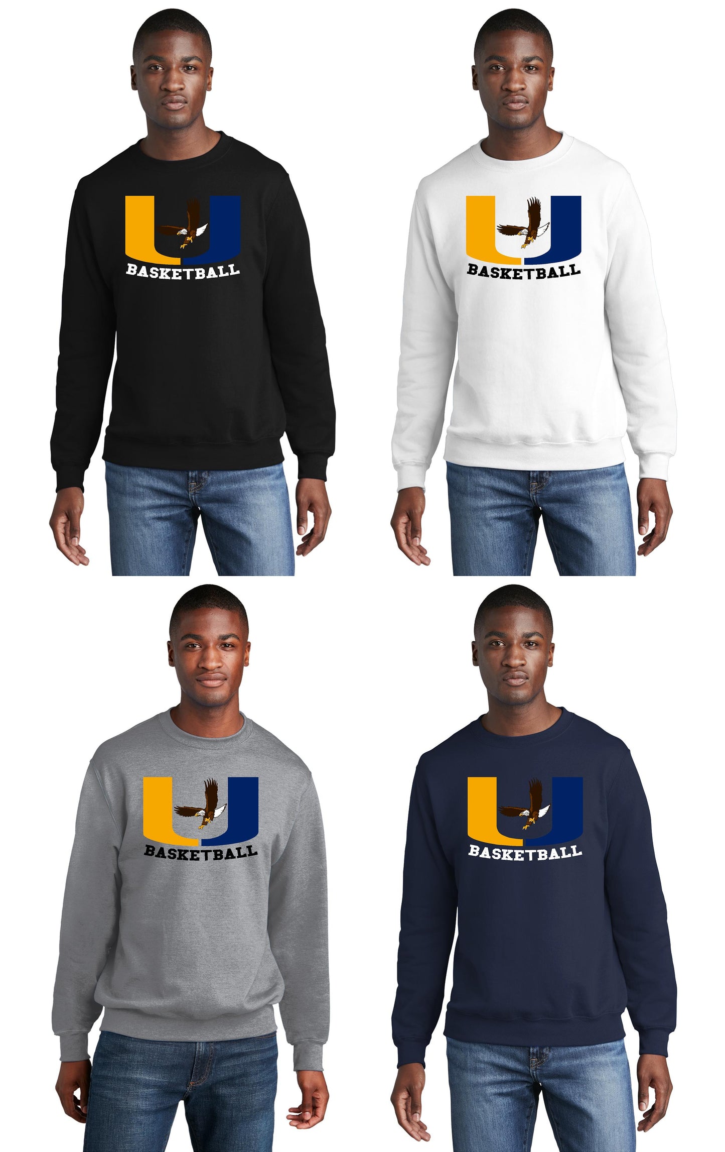 United Eagles Basketball PC78 Port & Company® Core Fleece Crewneck Sweatshirt 1