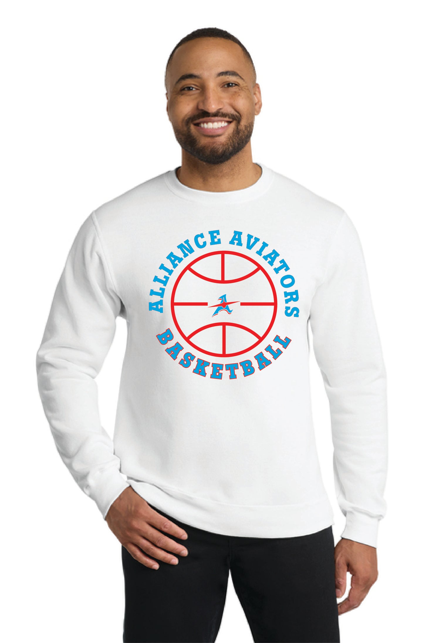 ALLIANCE AVIATORS Basketball PC78 Port & Company® Core Fleece Crewneck Sweatshirt 9