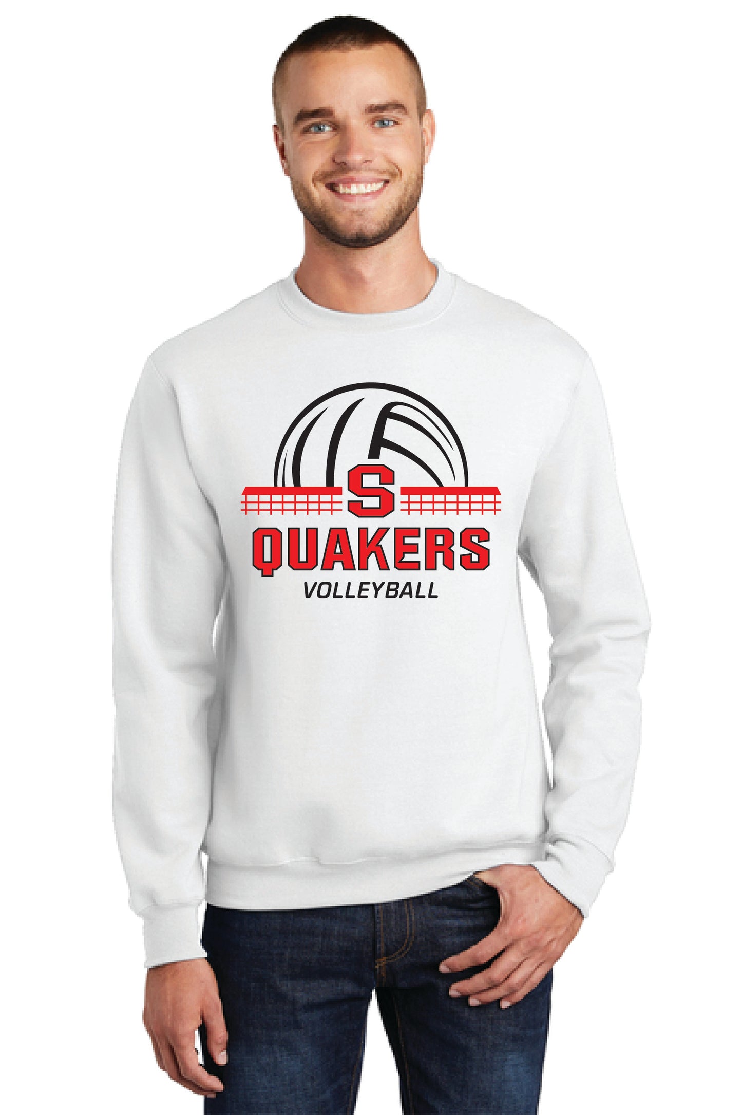 SALEM QUAKERS VOLLEYBALL Port & Company® Core Fleece Crewneck Sweatshirt 3