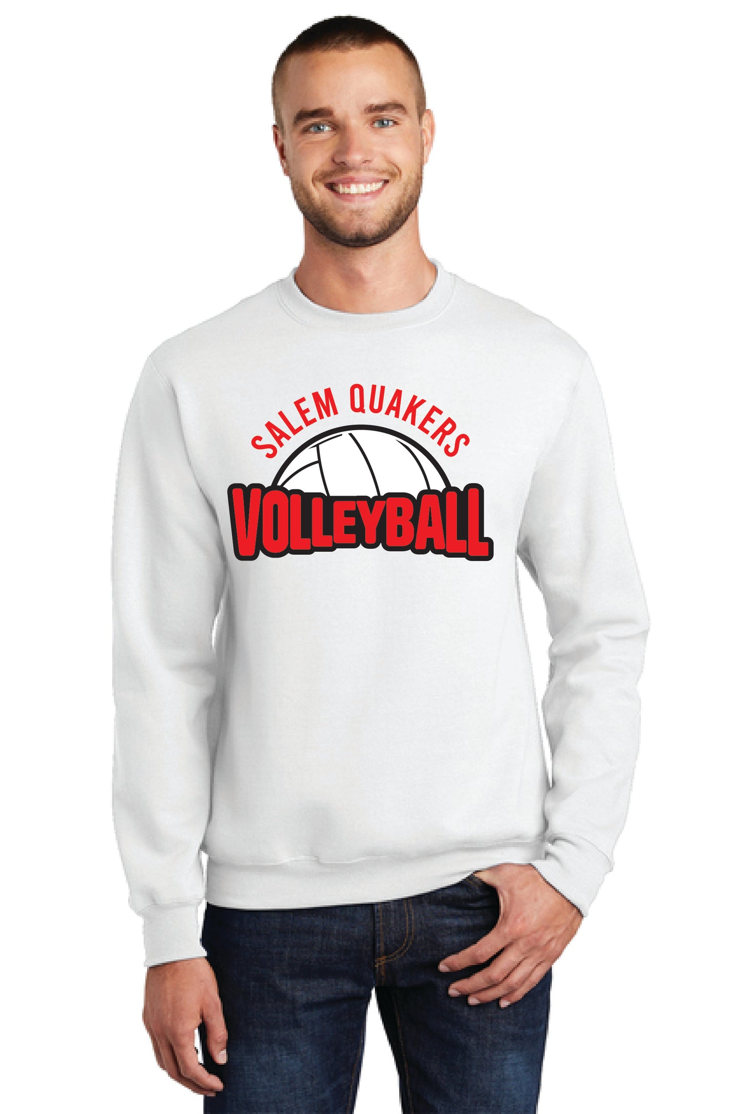 SALEM QUAKERS VOLLEYBALL Port & Company® Core Fleece Crewneck Sweatshirt 8