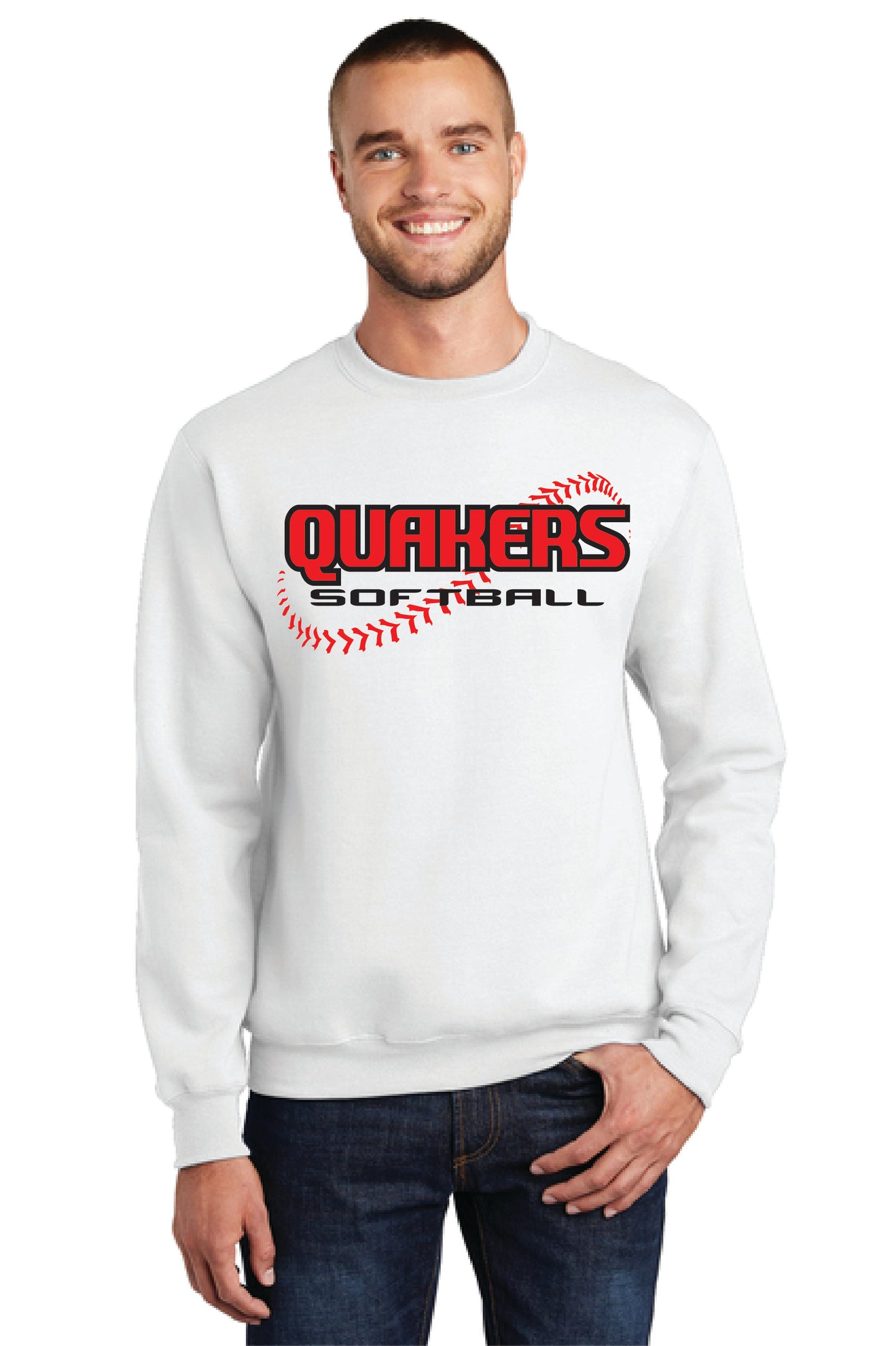 SALEM QUAKERS SOFTBALL Port & Company® Core Fleece Crewneck Sweatshirt 2