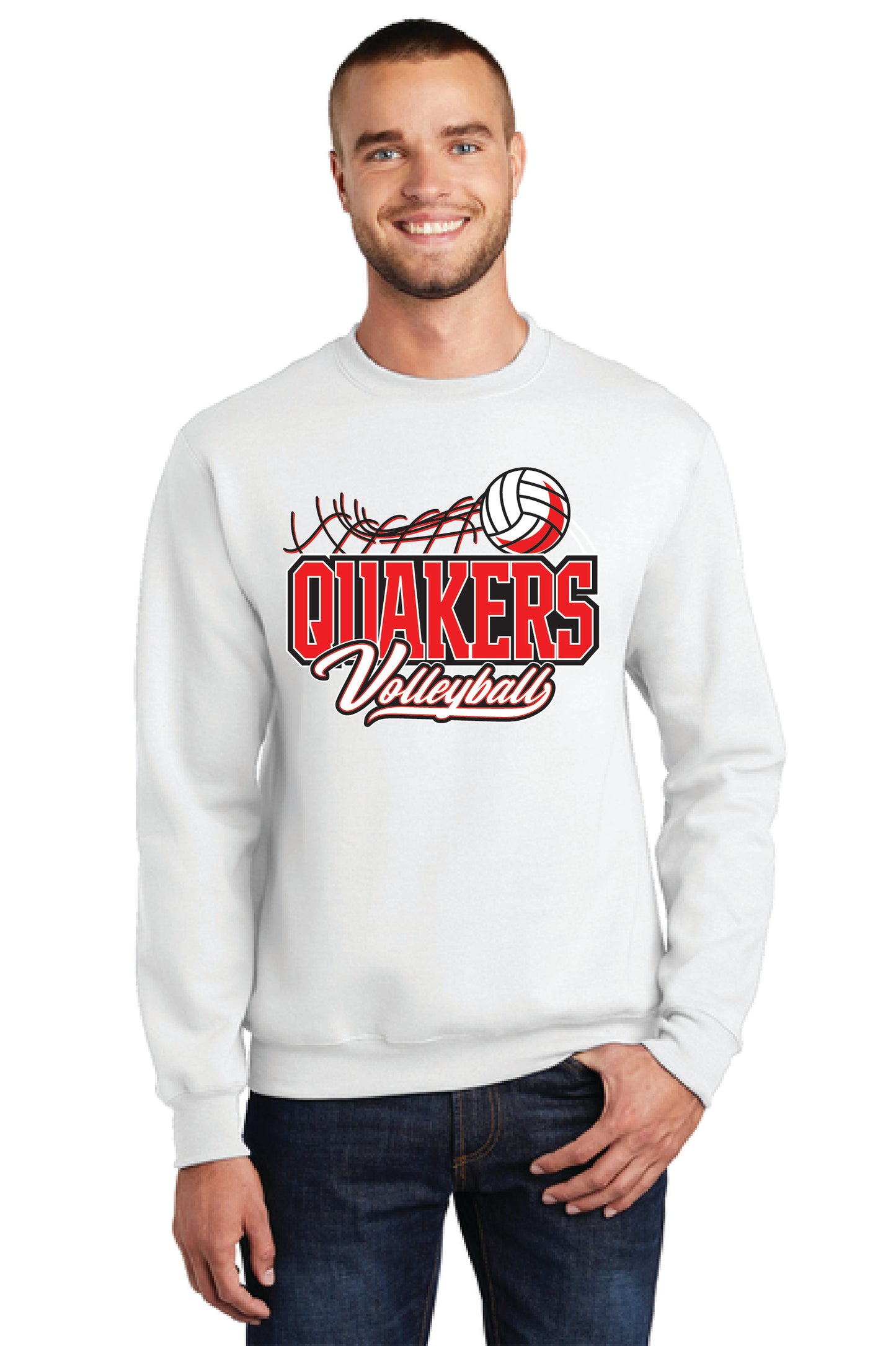 SALEM QUAKERS VOLLEYBALL Port & Company® Core Fleece Crewneck Sweatshirt 4