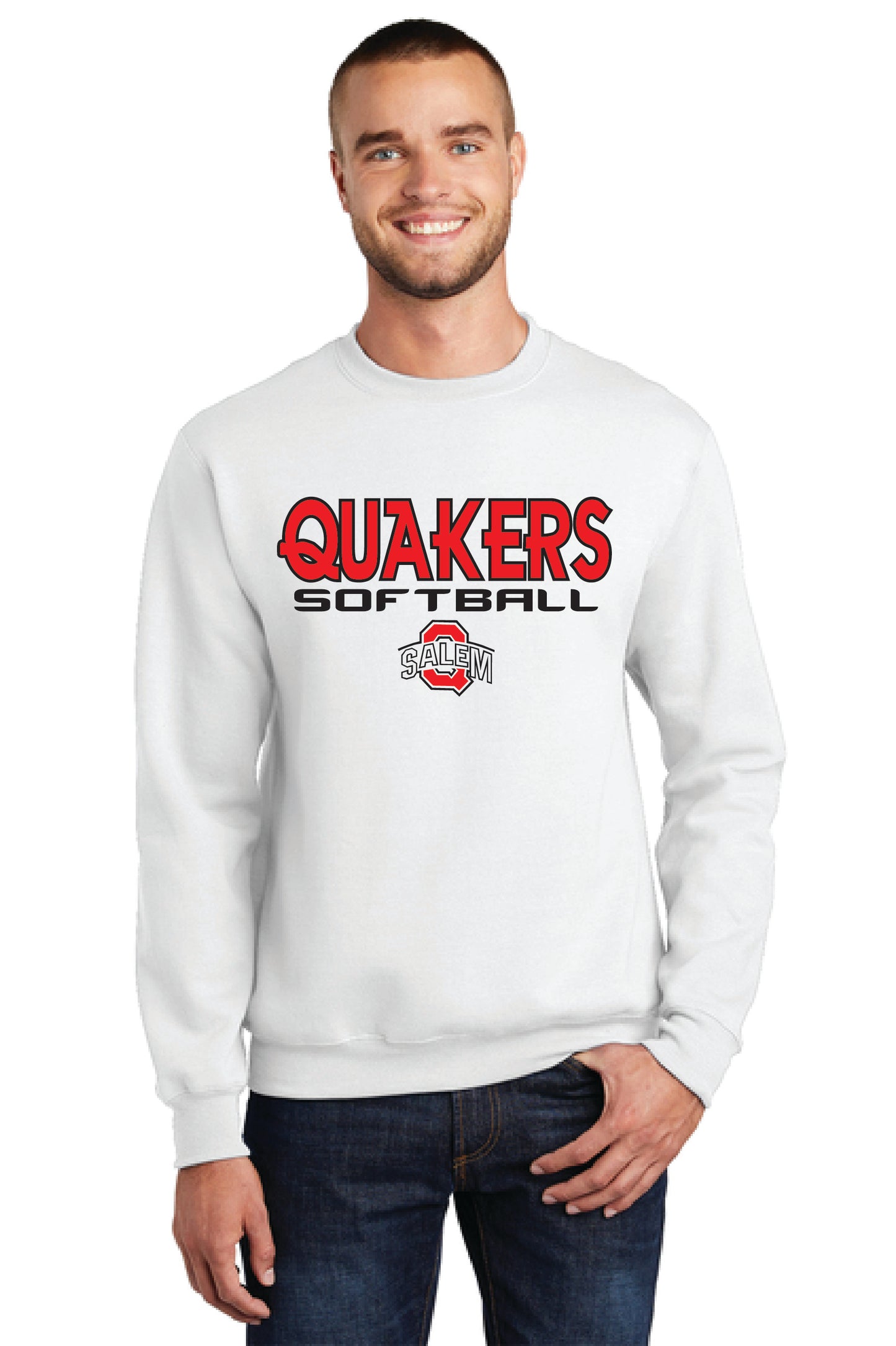 SALEM QUAKERS SOFTBALL Port & Company® Core Fleece Crewneck Sweatshirt 6
