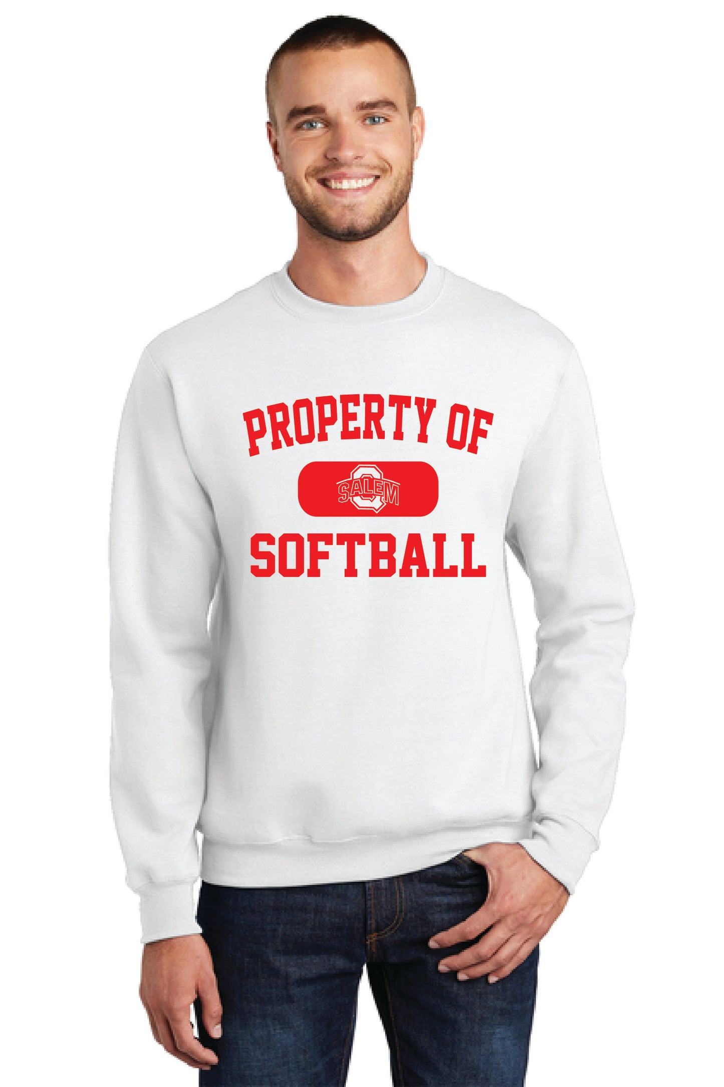 SALEM QUAKERS SOFTBALL Port & Company® Core Fleece Crewneck Sweatshirt 5