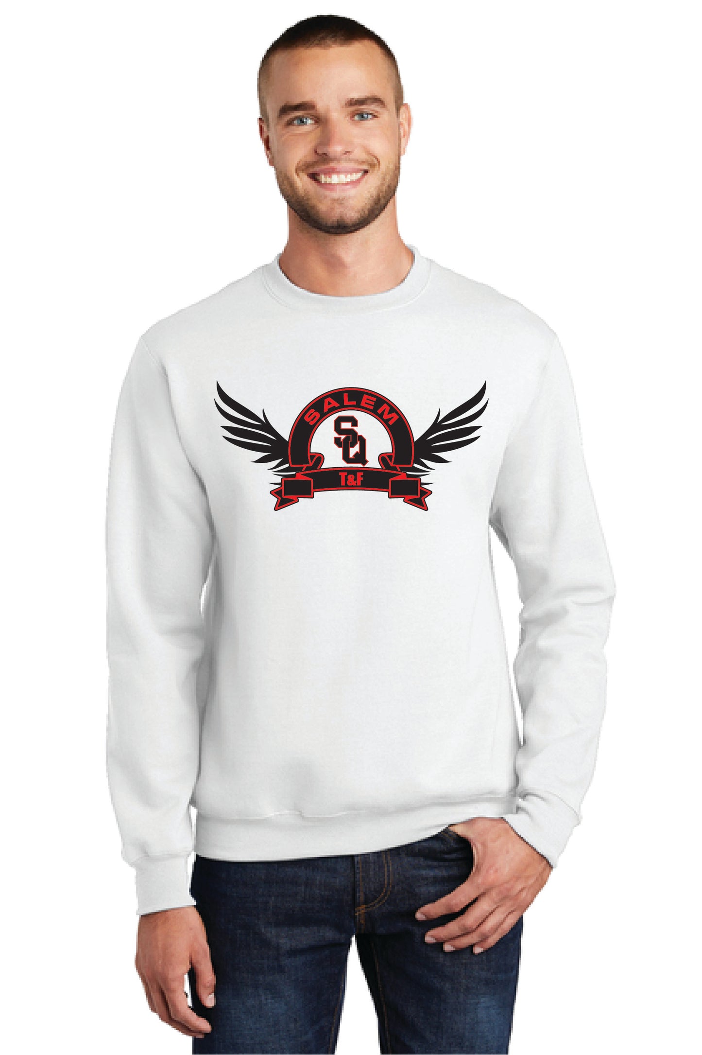 SALEM QUAKERS TRACK AND FIELD PC78 Port & Company® Core Fleece Crewneck Sweatshirt 11