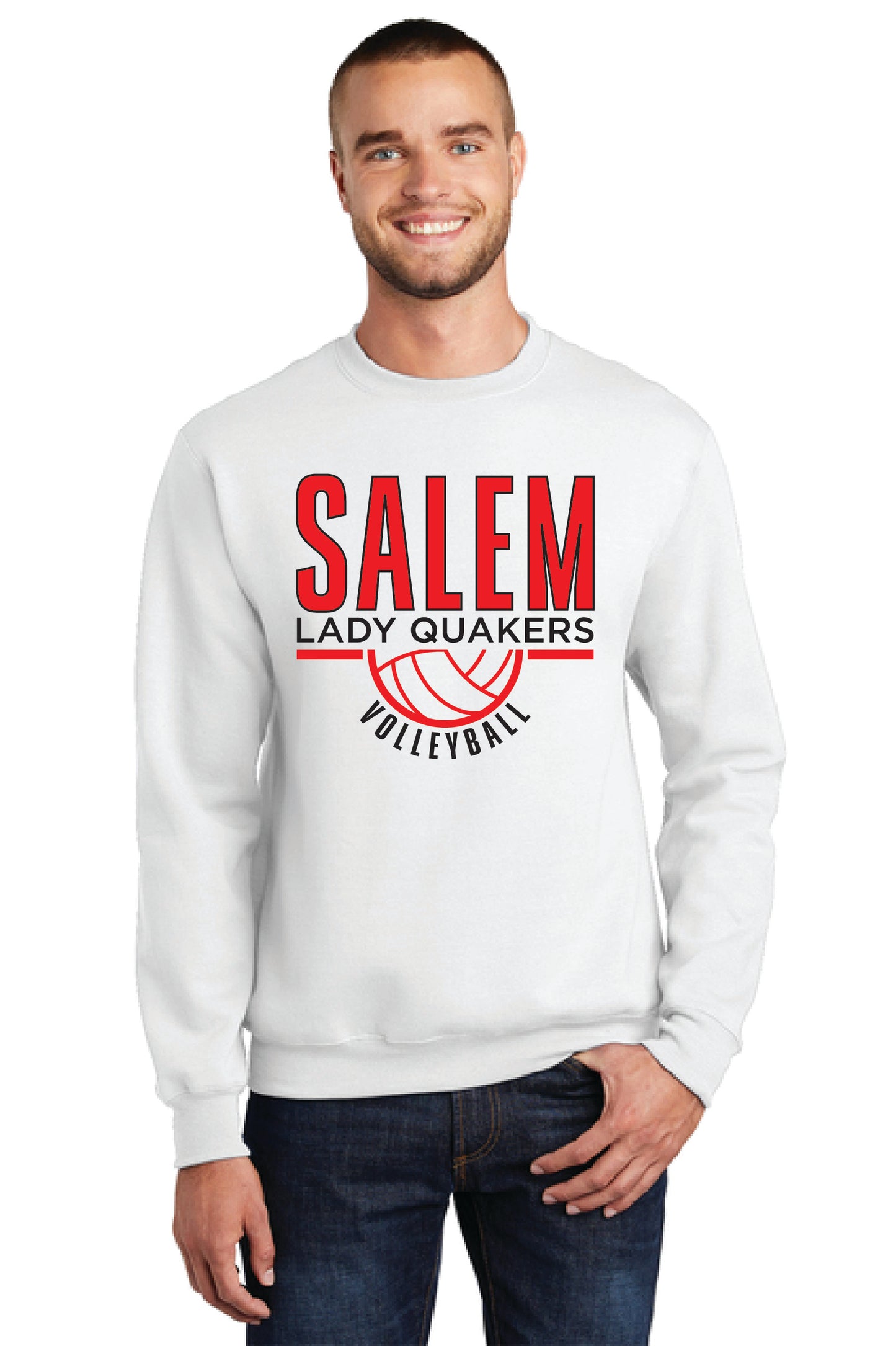 SALEM QUAKERS VOLLEYBALL Port & Company® Core Fleece Crewneck Sweatshirt 2