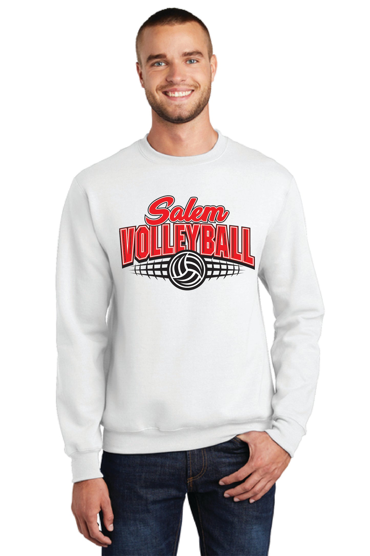 SALEM QUAKERS VOLLEYBALL Port & Company® Core Fleece Crewneck Sweatshirt 5