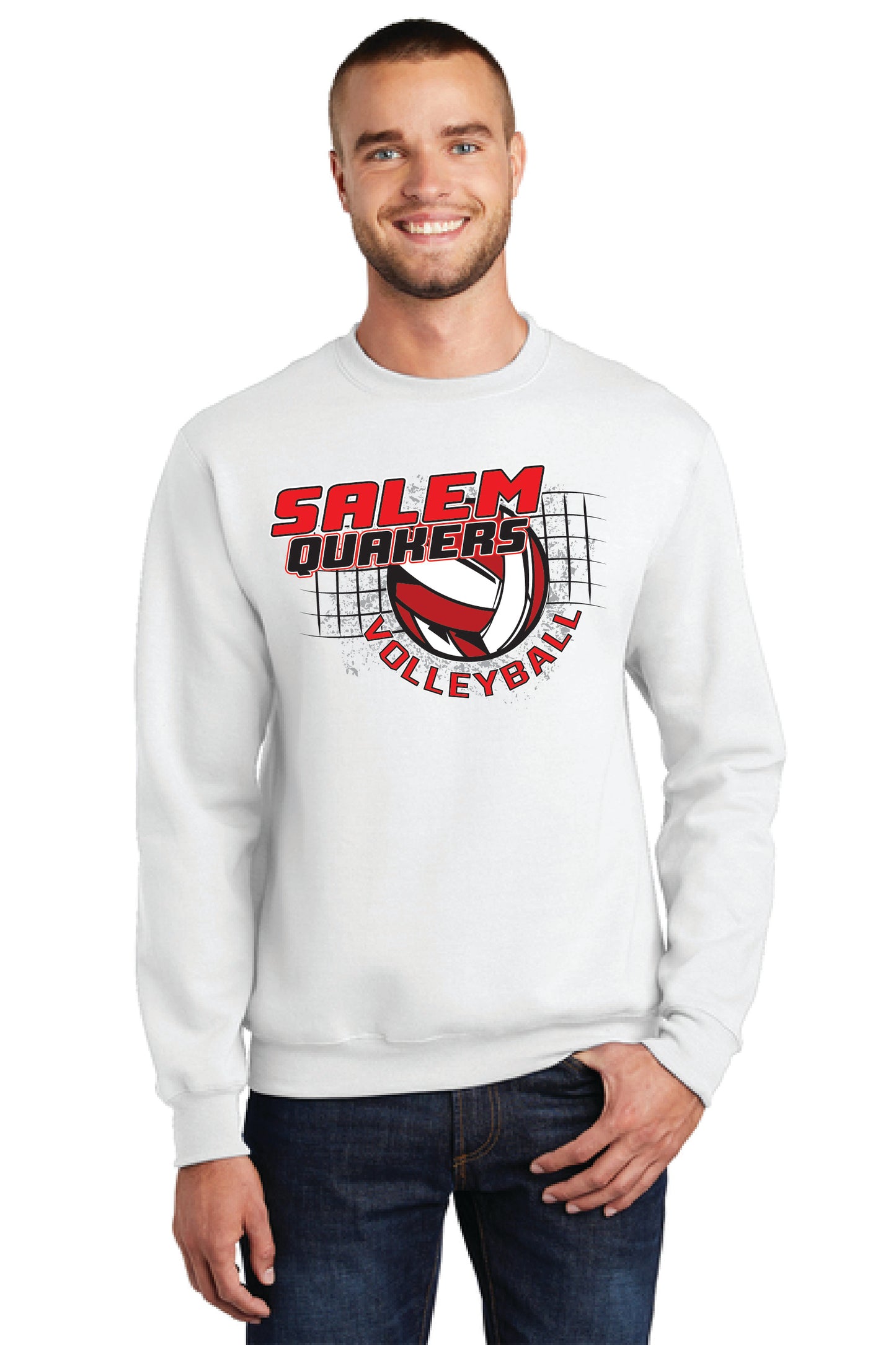 SALEM QUAKERS VOLLEYBALL Port & Company® Core Fleece Crewneck Sweatshirt 7