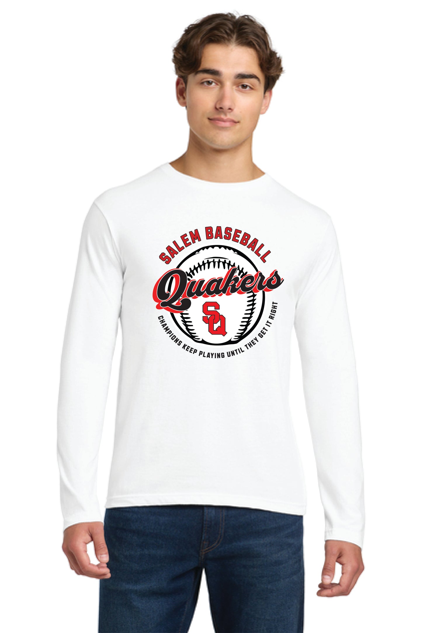 QUAKER BASEBALL Gildan Softstyle® Long Sleeve T-Shirt 7