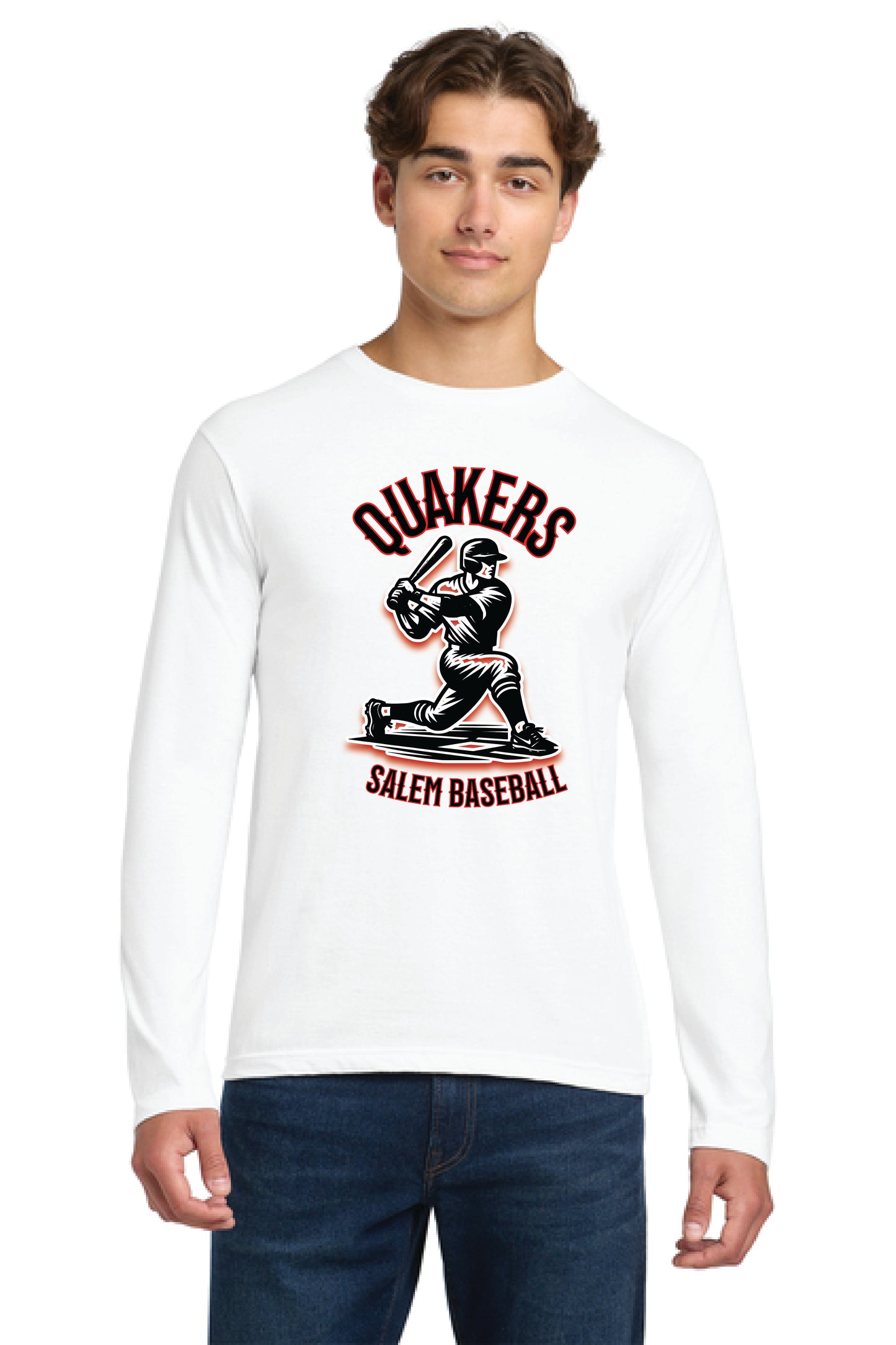 QUAKER BASEBALL Gildan Softstyle® Long Sleeve T-Shirt 8
