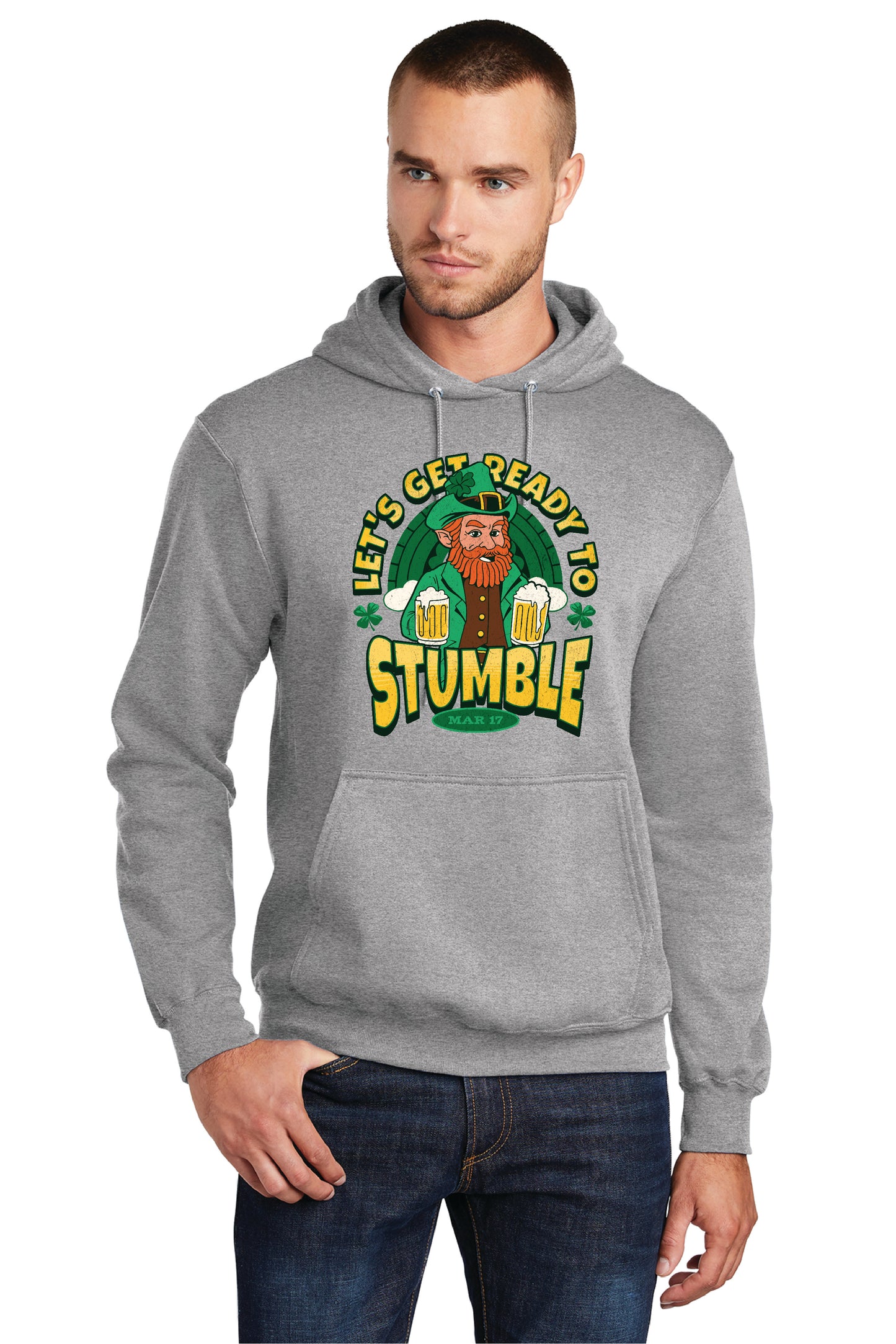 LETS GET READY TO STUMBLE PC78H Port & Company® Core Fleece Pullover Hooded Sweatshirt 6
