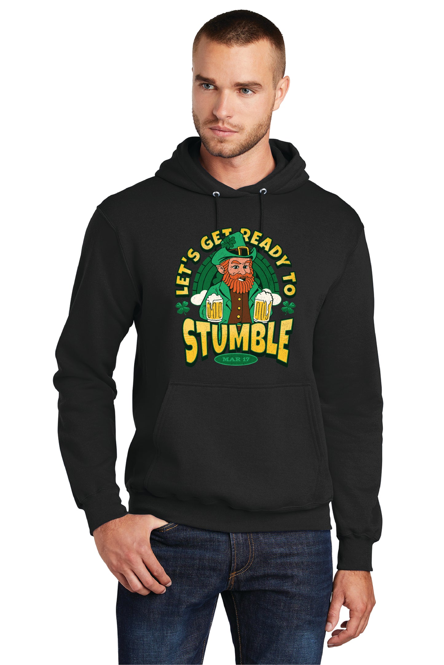 LETS GET READY TO STUMBLE PC78H Port & Company® Core Fleece Pullover Hooded Sweatshirt 6