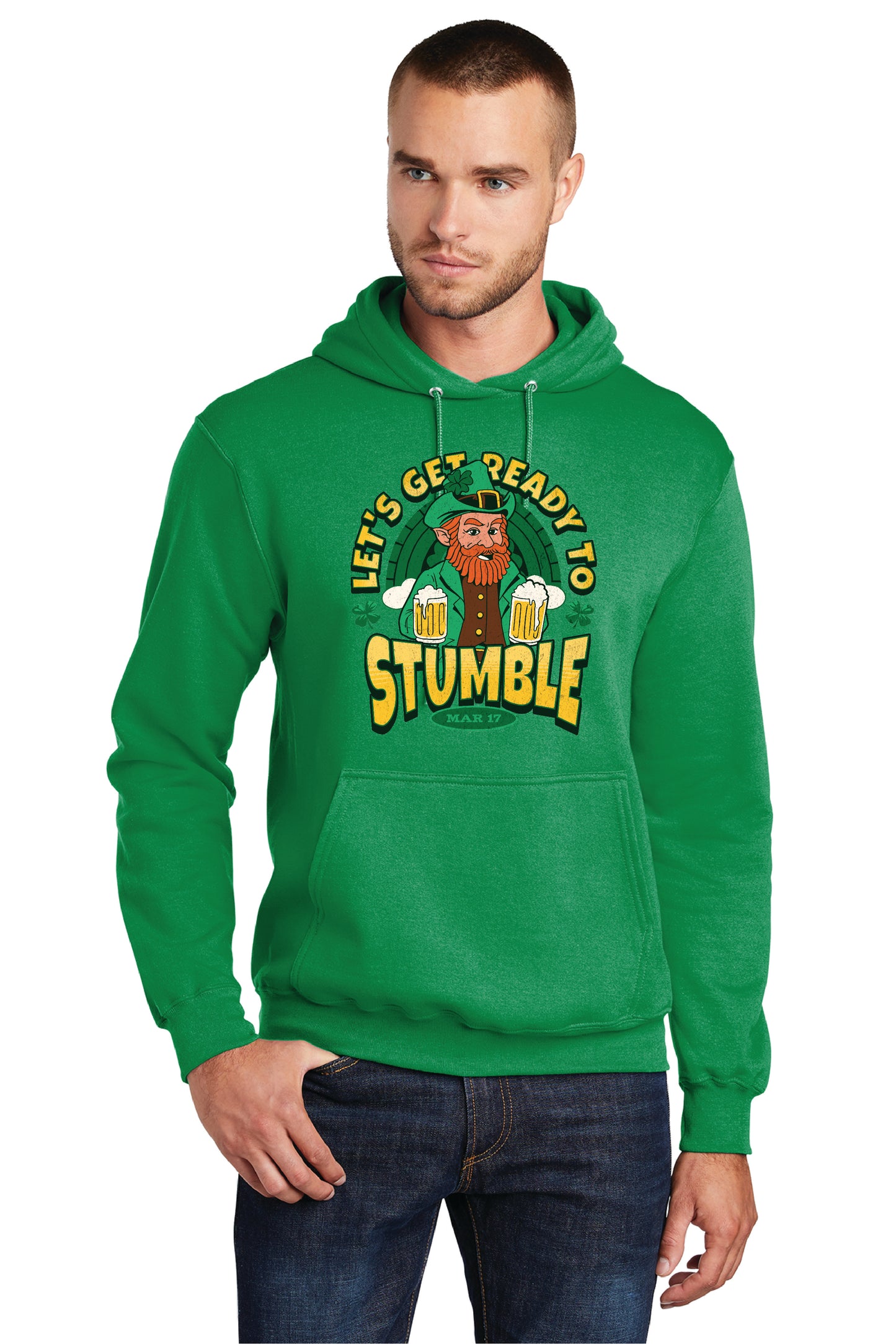 LETS GET READY TO STUMBLE PC78H Port & Company® Core Fleece Pullover Hooded Sweatshirt 6