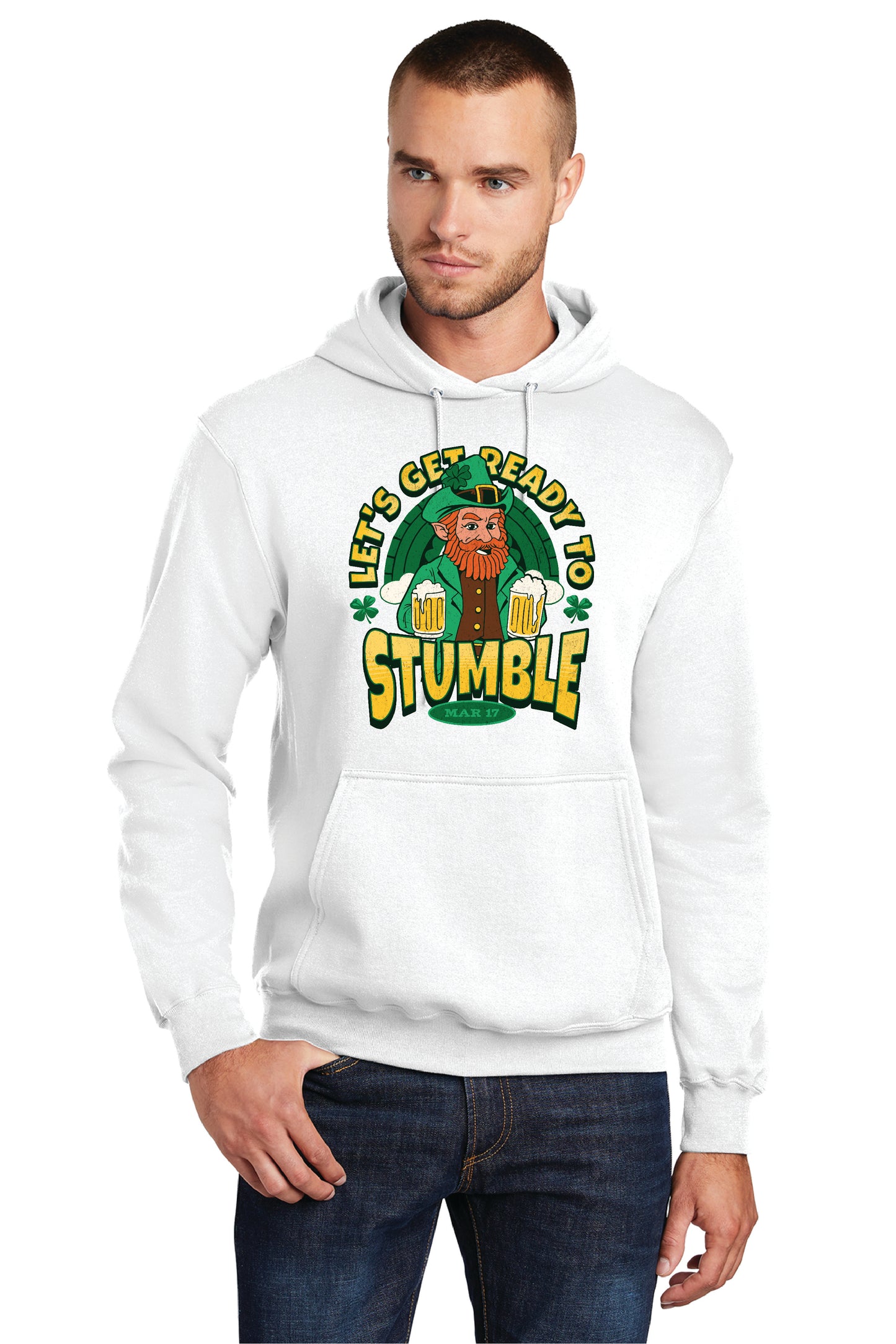 LETS GET READY TO STUMBLE PC78H Port & Company® Core Fleece Pullover Hooded Sweatshirt 6