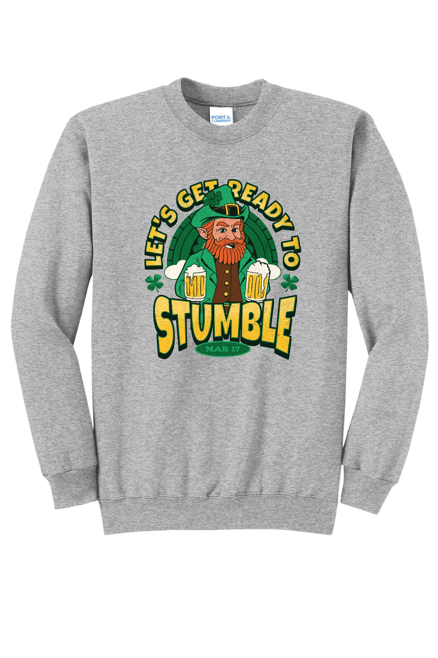 LETS GET READY TO STUMBLE PC78 Port & Company® Core Fleece Crewneck Sweatshirt 6