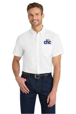 S659 Port Authority® Short Sleeve SuperPro™ Oxford Shirt EMB CHC-23