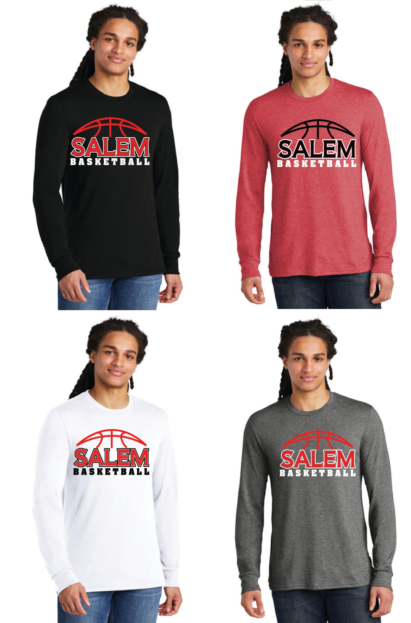SALEM QUAKERS BASKETBALL DM132 District ® Perfect Tri ® Long Sleeve Tee 2