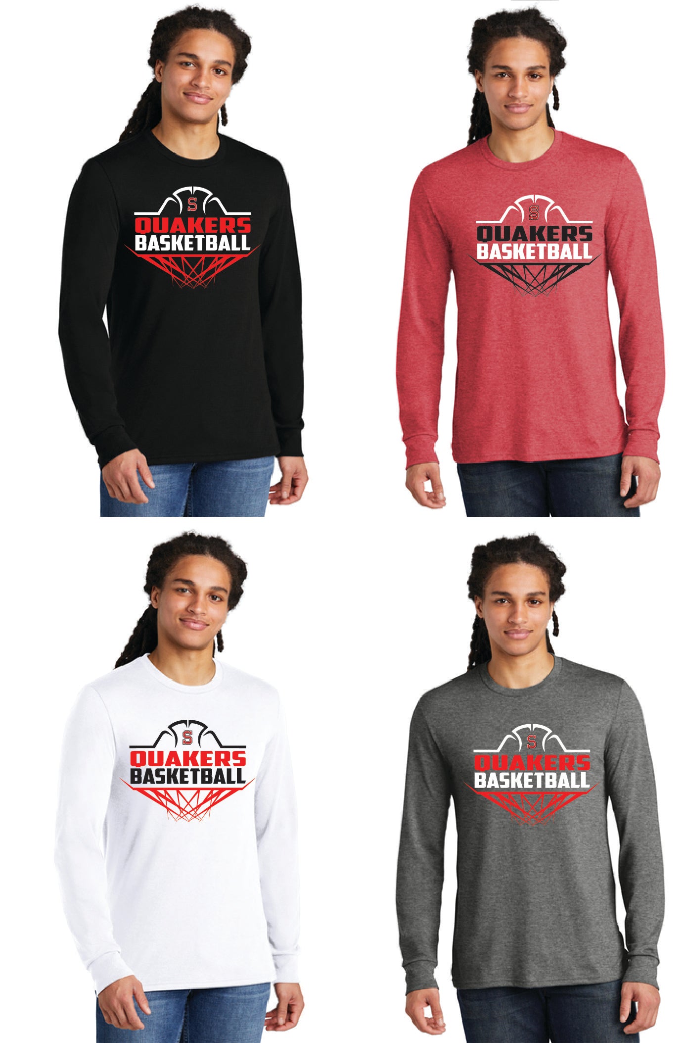 SALEM QUAKERS BASKETBALL DM132 District ® Perfect Tri ® Long Sleeve Tee 5