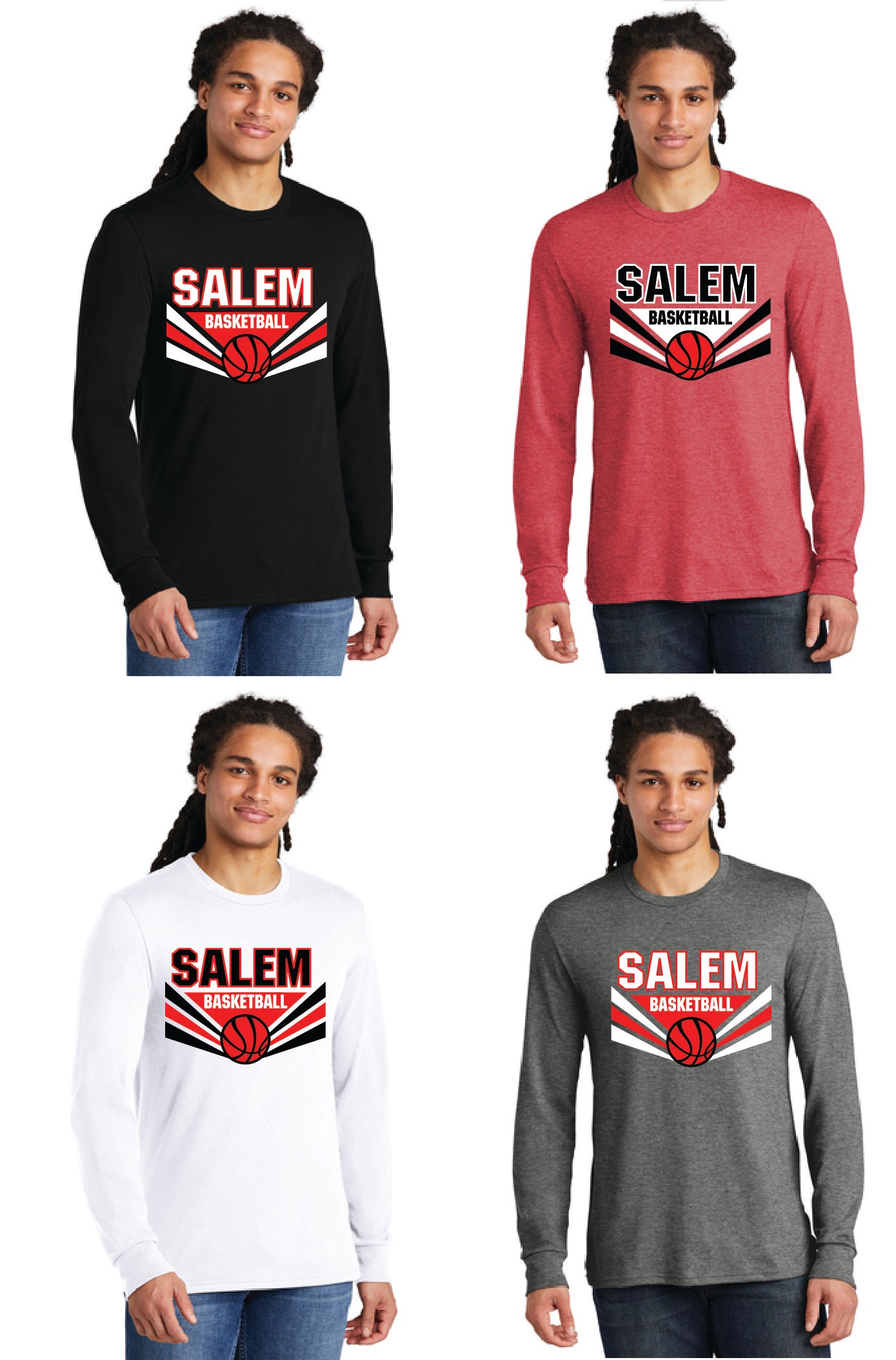 SALEM QUAKERS BASKETBALL DM132 District ® Perfect Tri ® Long Sleeve Tee 6
