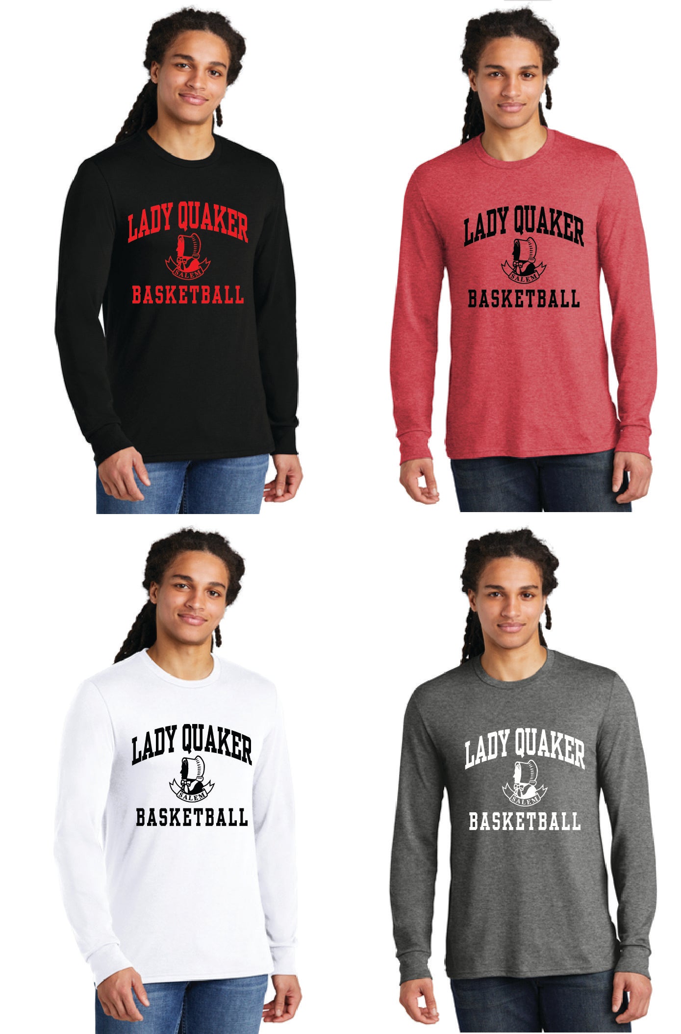 SALEM QUAKERS BASKETBALL DM132 District ® Perfect Tri ® Long Sleeve Tee 7