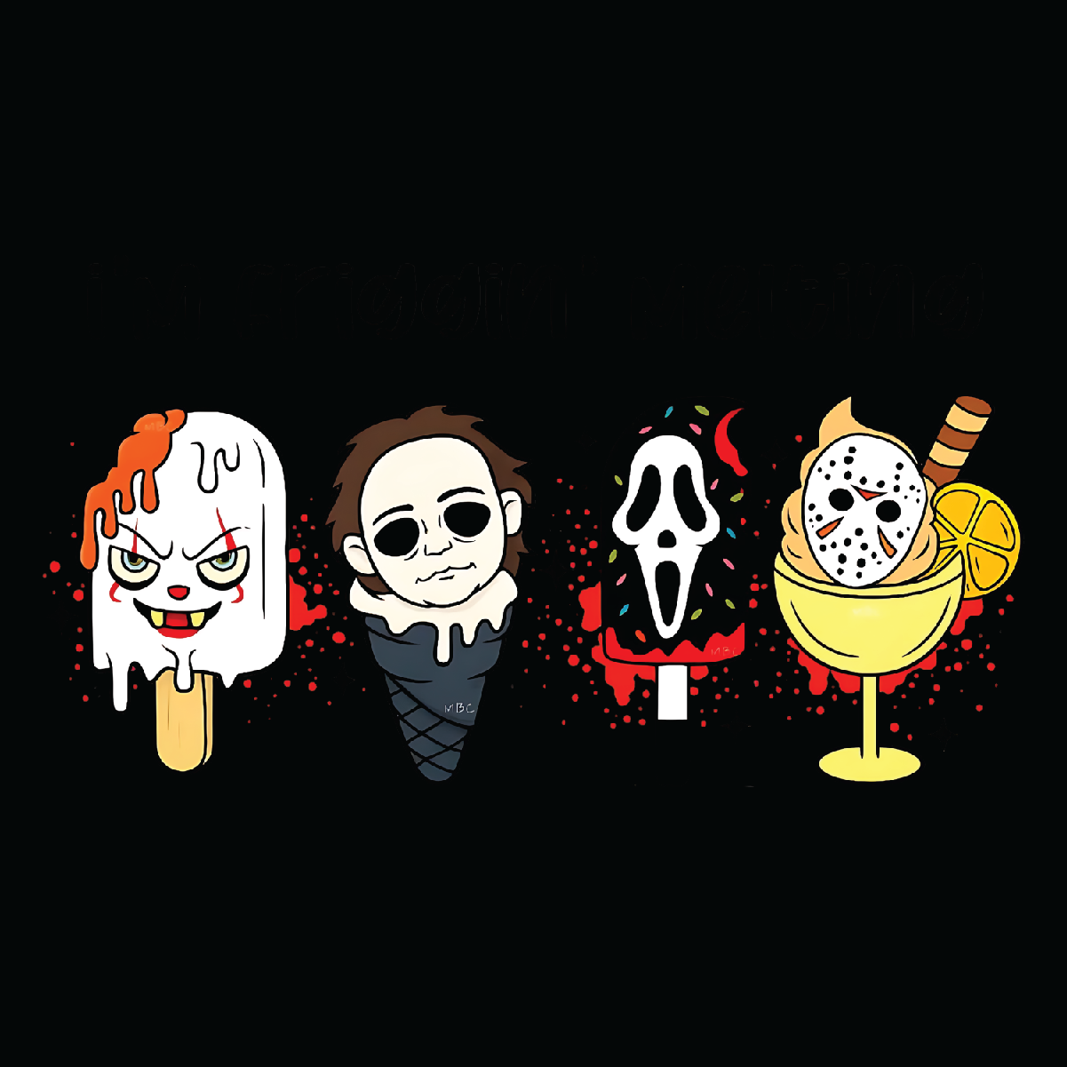 HALLOWEEN SCARY ICE CREAM DM130 District ® Perfect Tri Tee HW-22