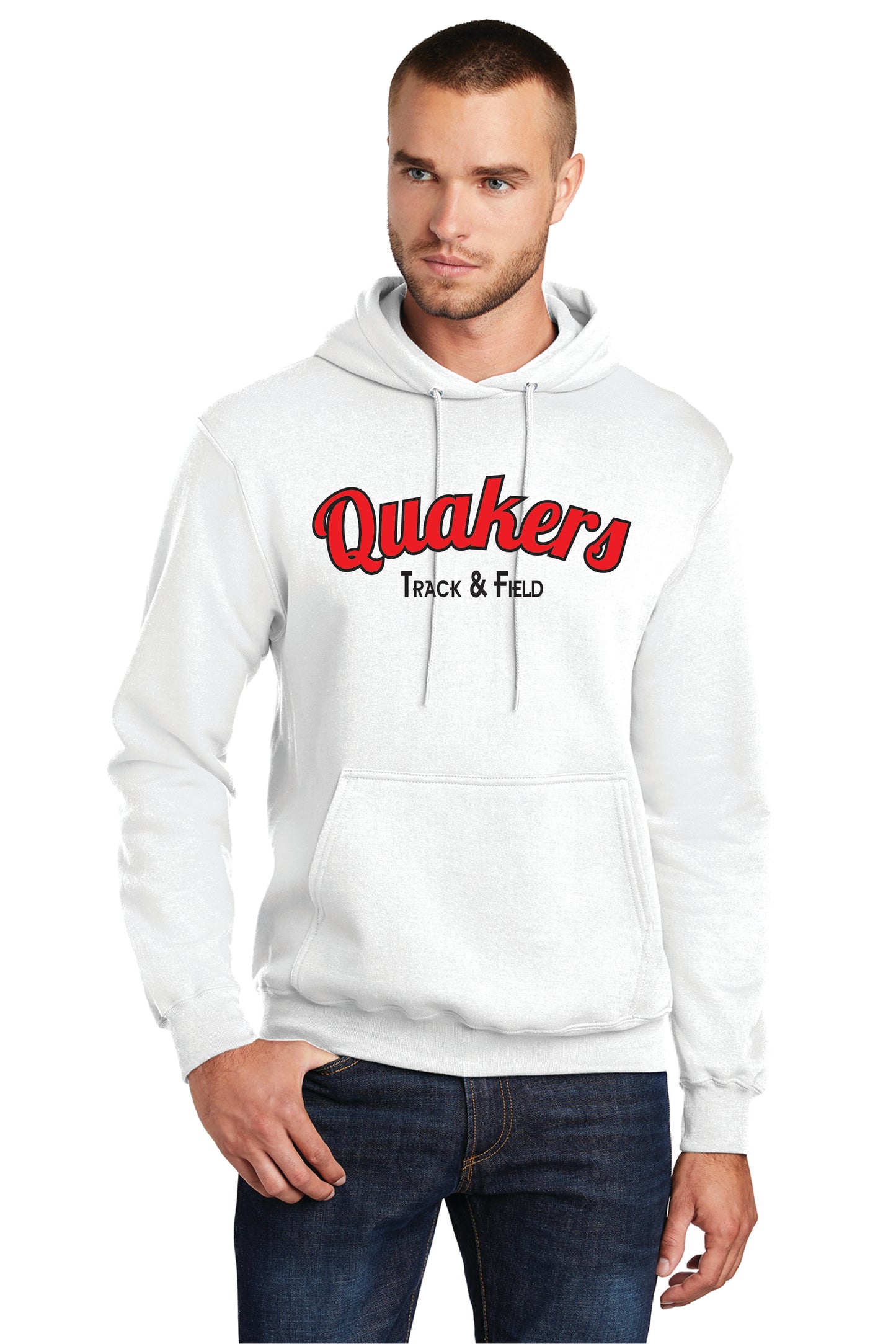 SALEM QUAKERS TRACK AND FIELD PC78H Port & Company® Core Fleece Pullover Hooded Sweatshirt 2