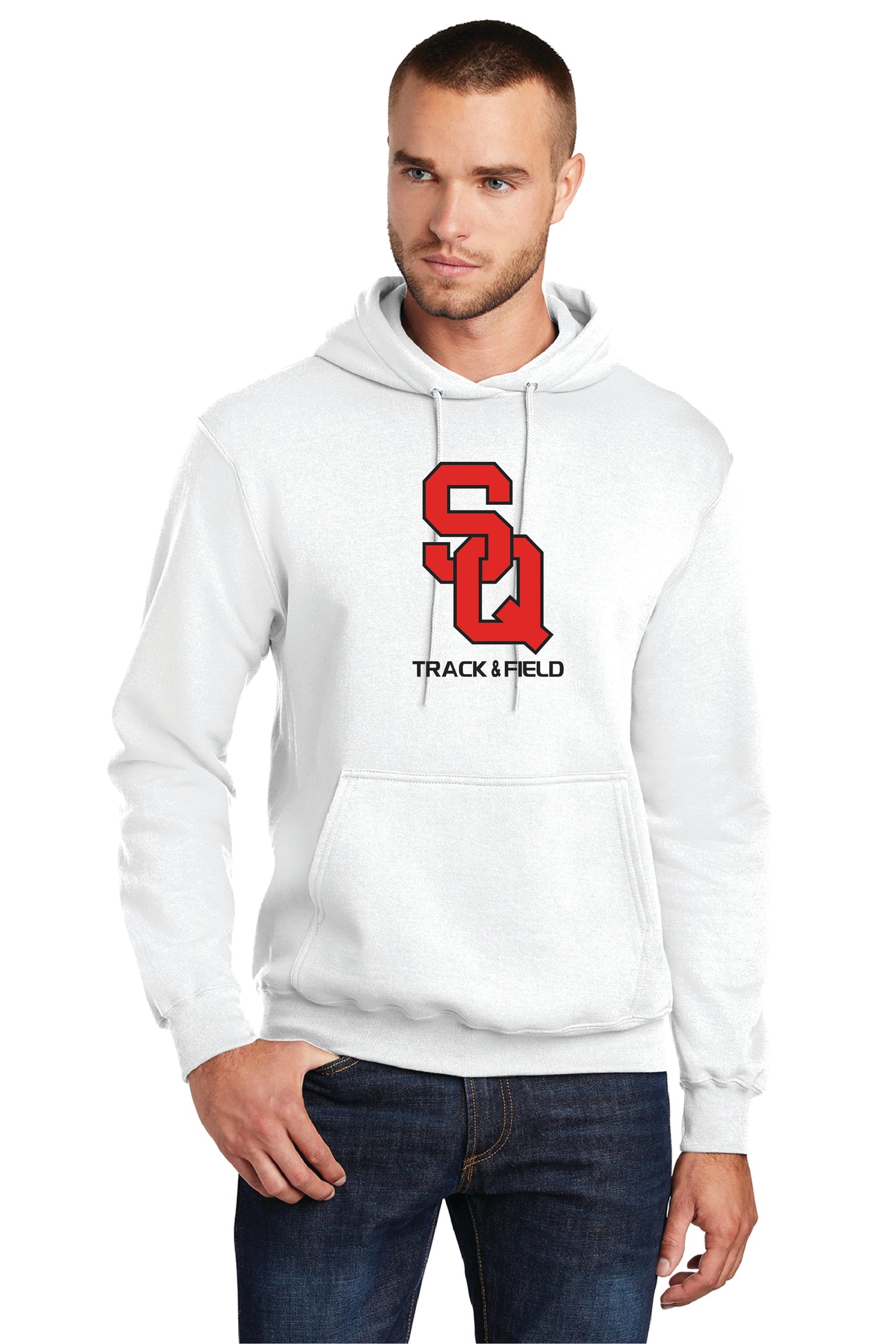 SALEM QUAKERS TRACK AND FIELD PC78H Port & Company® Core Fleece Pullover Hooded Sweatshirt 5